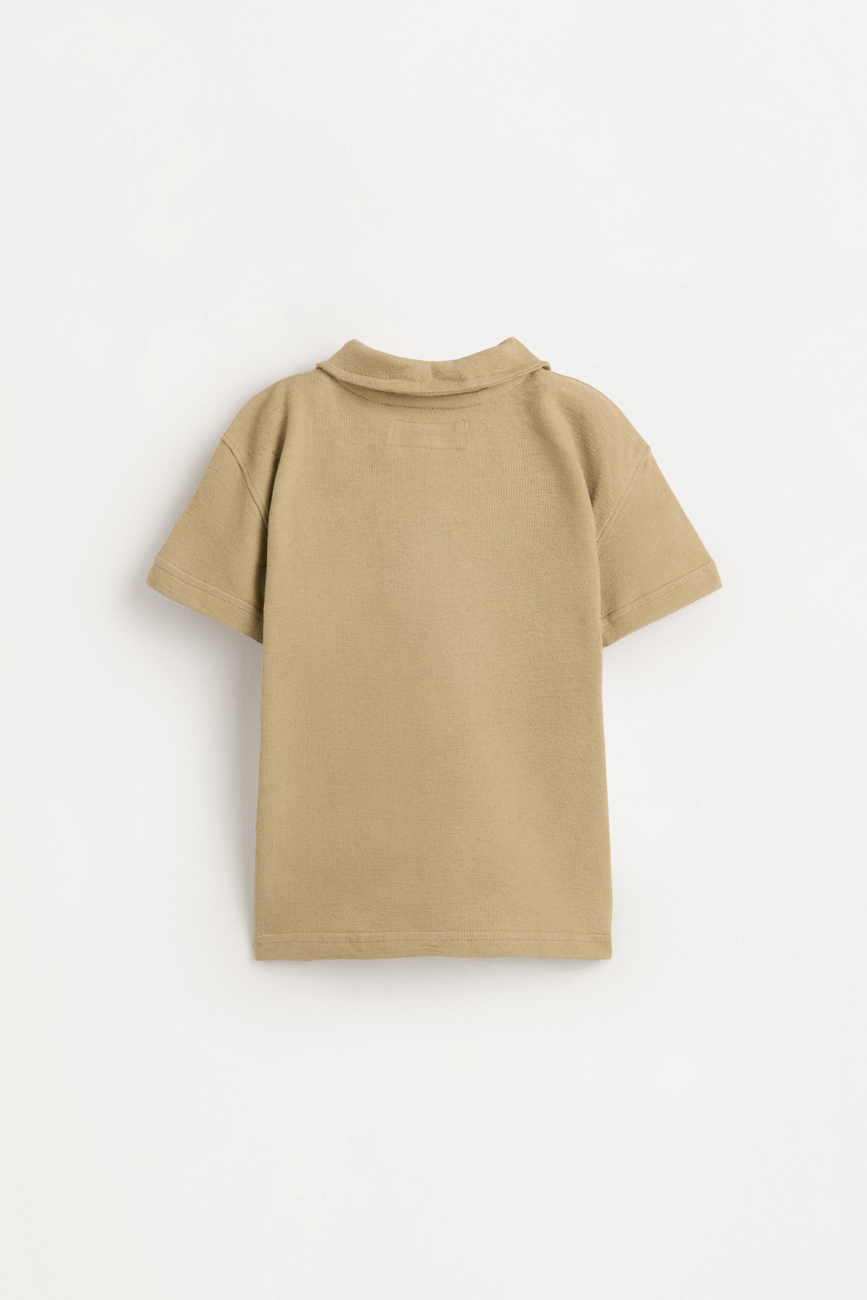 Rustic polo shirt and Bermuda shorts set — KHAKI