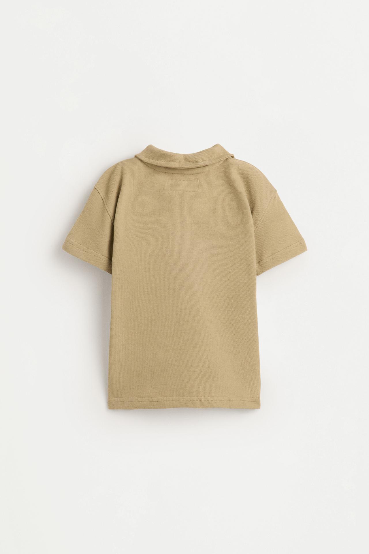 Rustic polo shirt and Bermuda shorts set — KHAKI