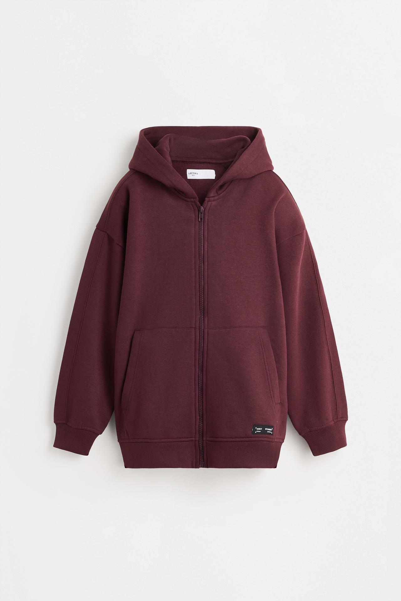 Zip-up hoodie — WINE