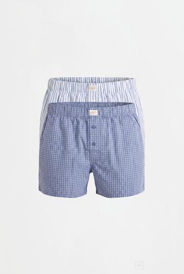 Long Boxer Shorts (2-Pack) — NAVY 6