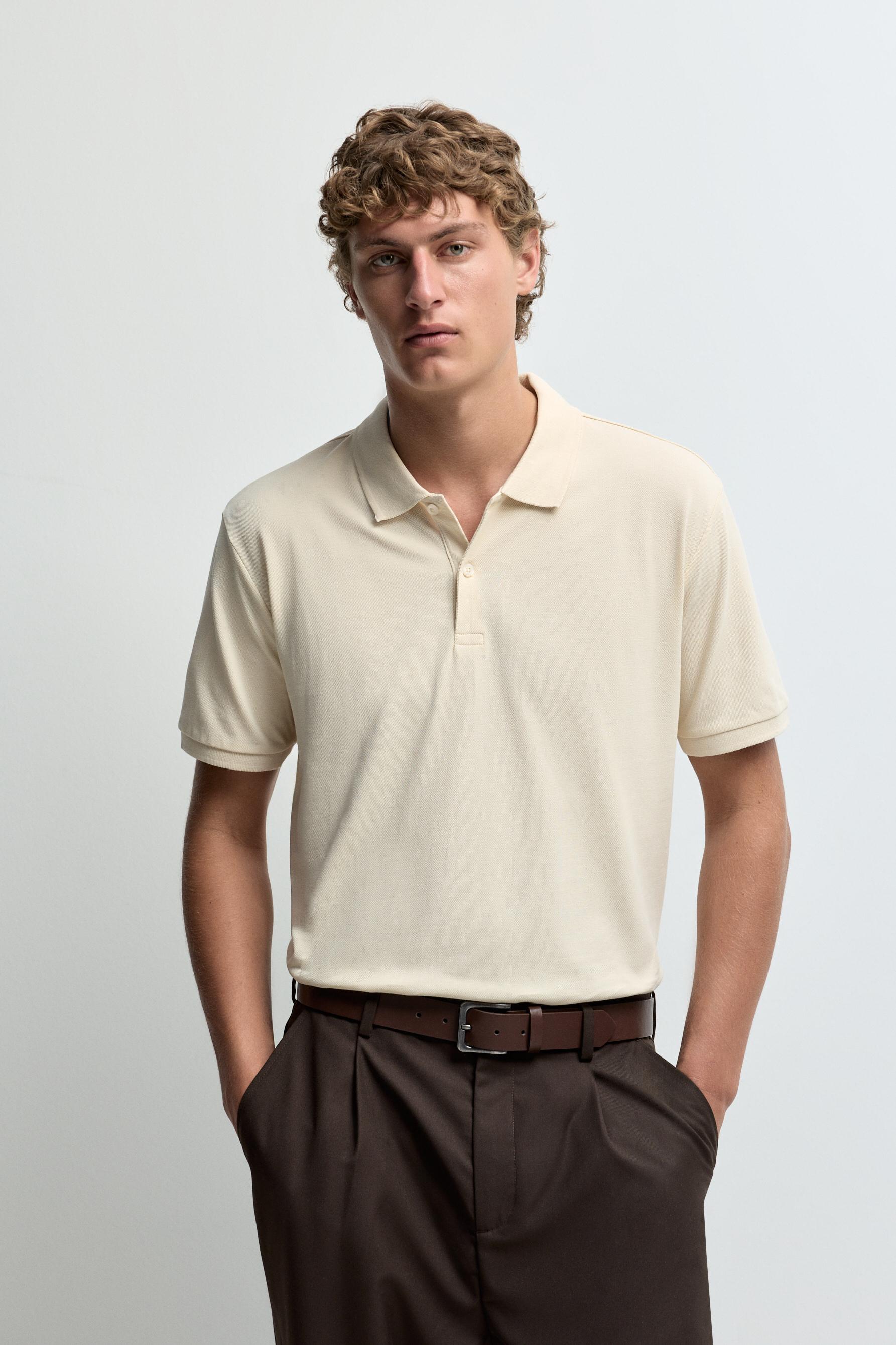 Basic polo shirt — CREAM