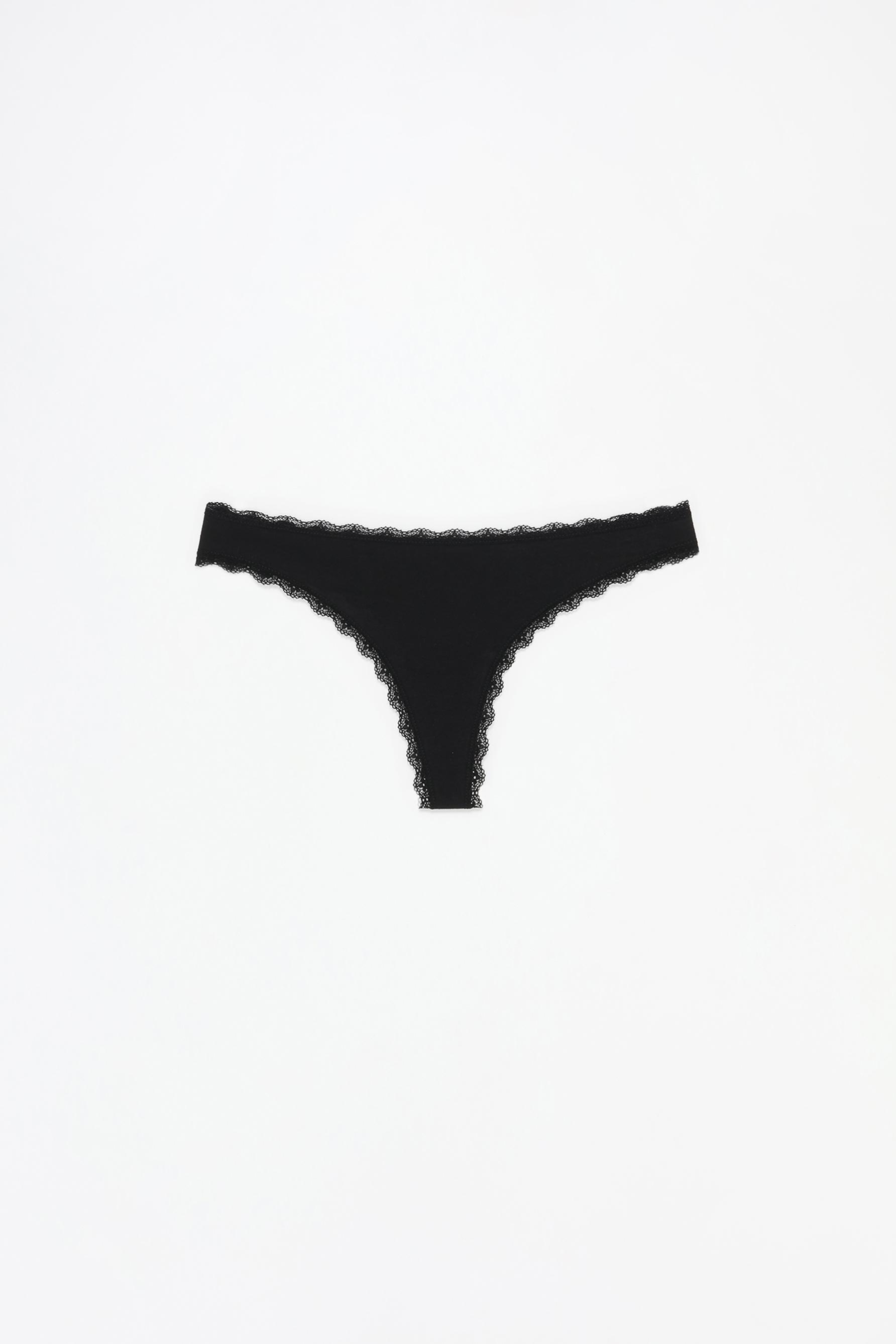 Cotton stretch Brazilian briefs (3-Pack) — BLACK