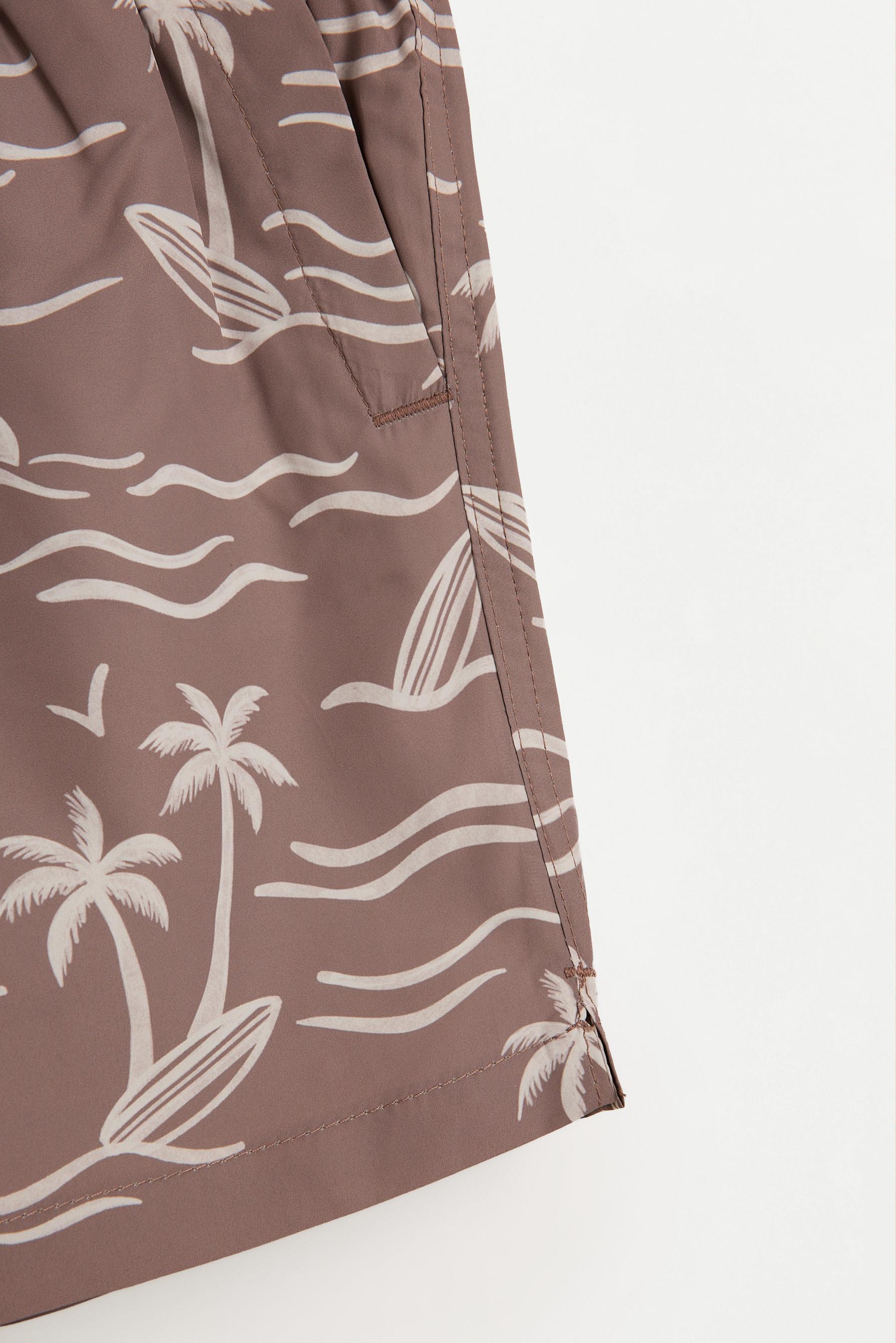 Printed swim shorts — MINK