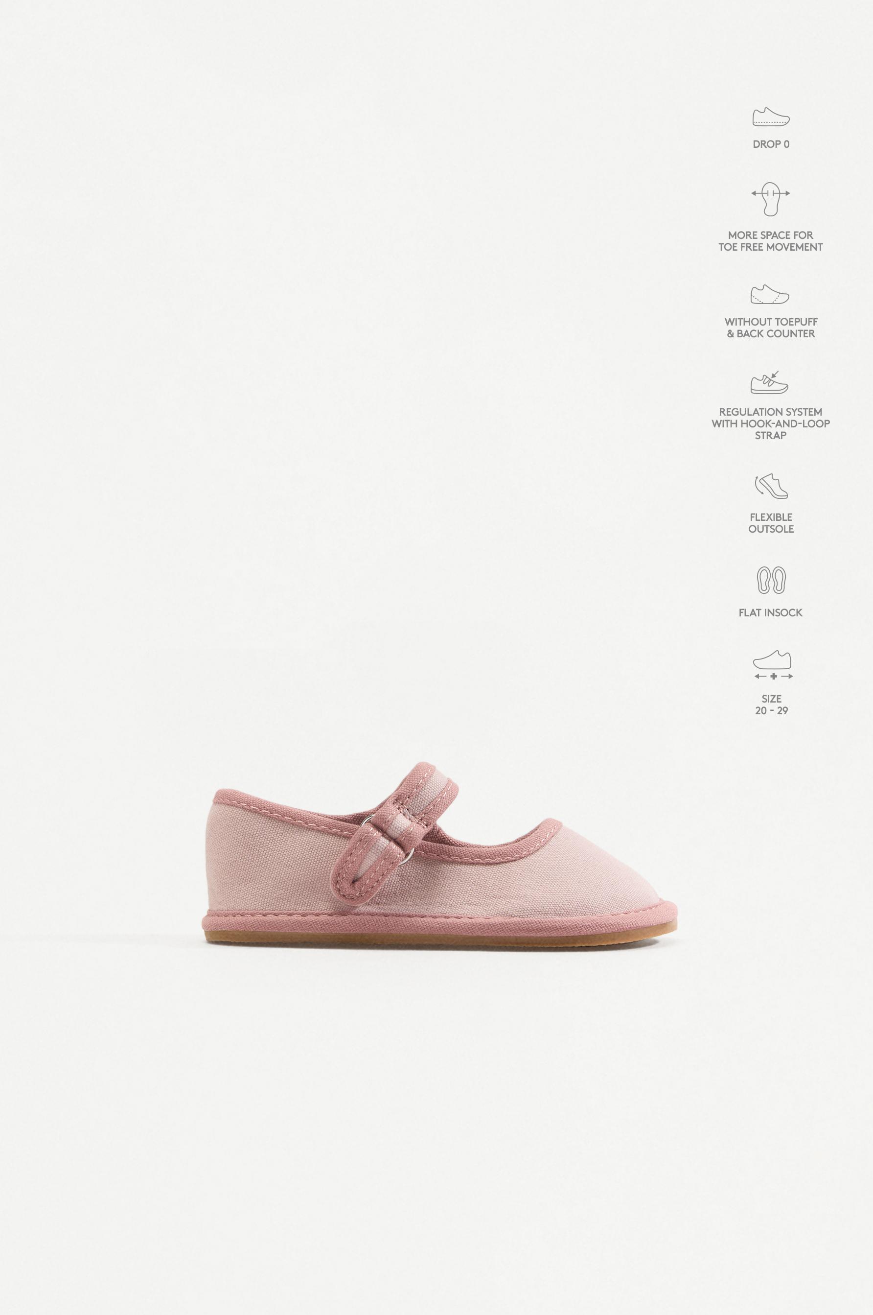 BAREFOOT MARY JANE FLATS — PALE PINK