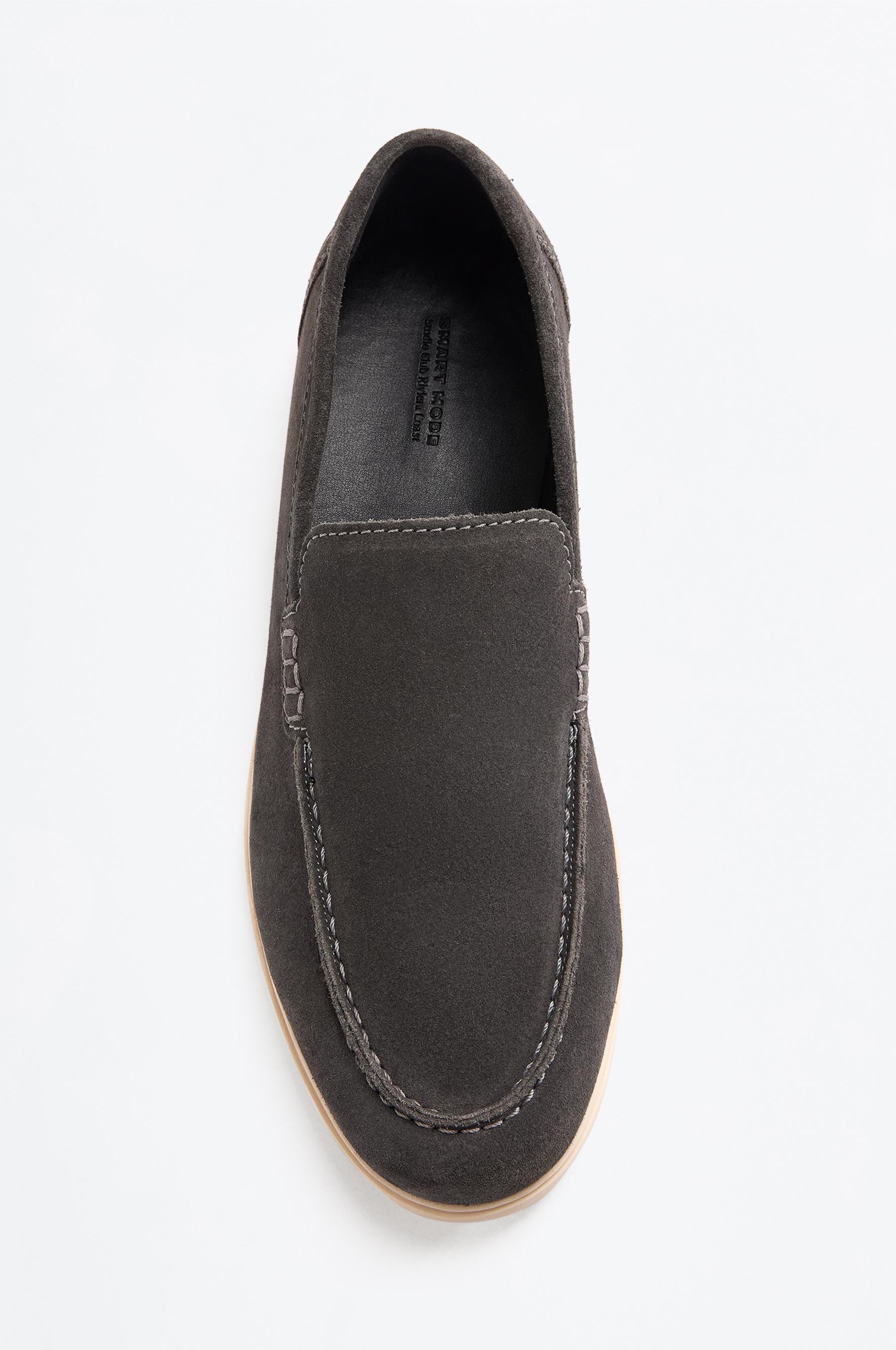 Casual leather loafers — GREY