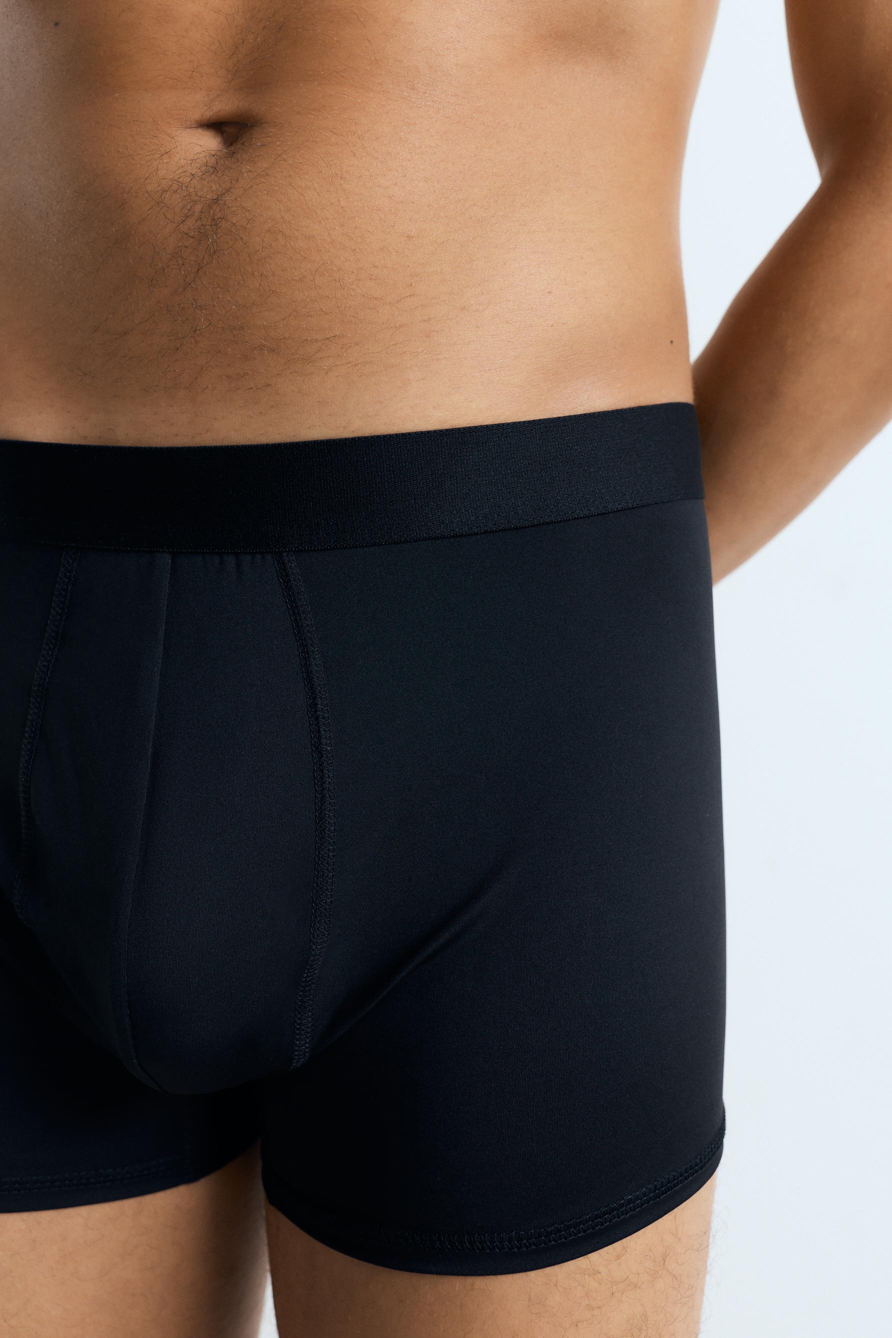 Microfibre boxers (Pack 3) — BLACK