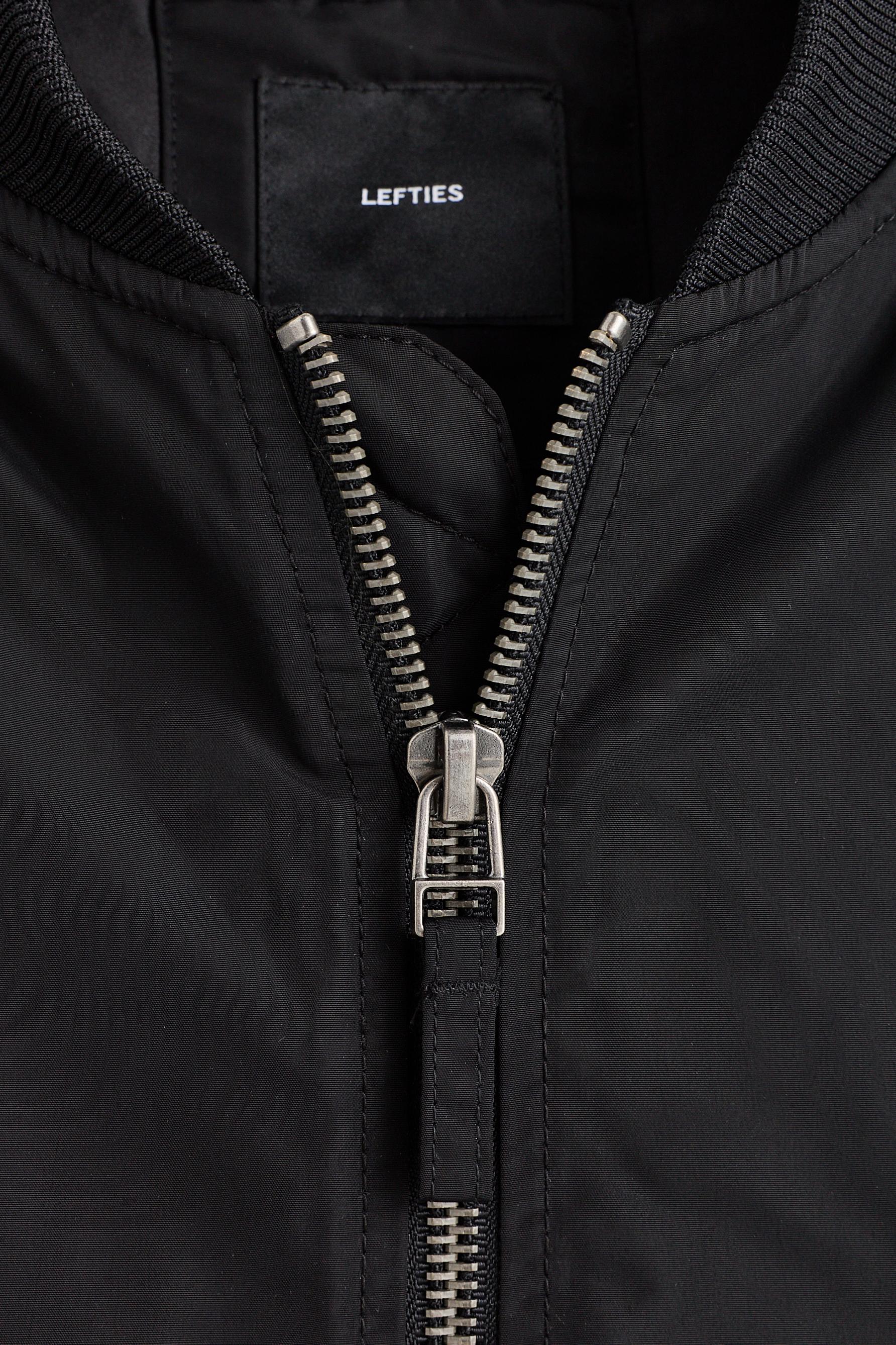 Quilted bomber jacket — BLACK