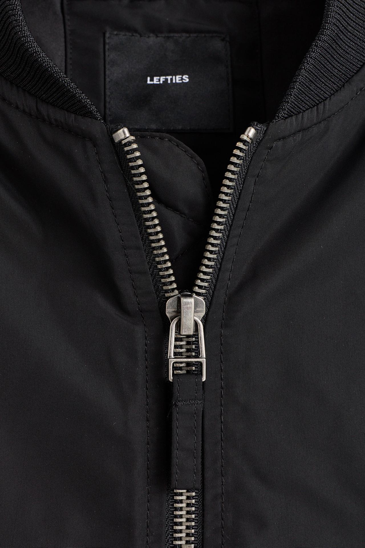 Quilted bomber jacket — BLACK