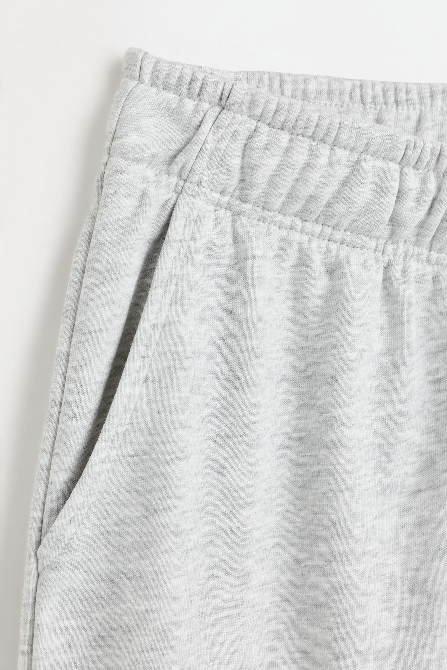 Jogger plush Bermuda shorts — GREY MARL