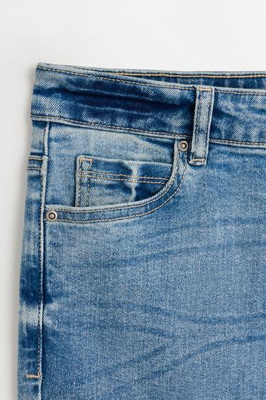 High-waist basic bell bottom jeans — INDIGO 7