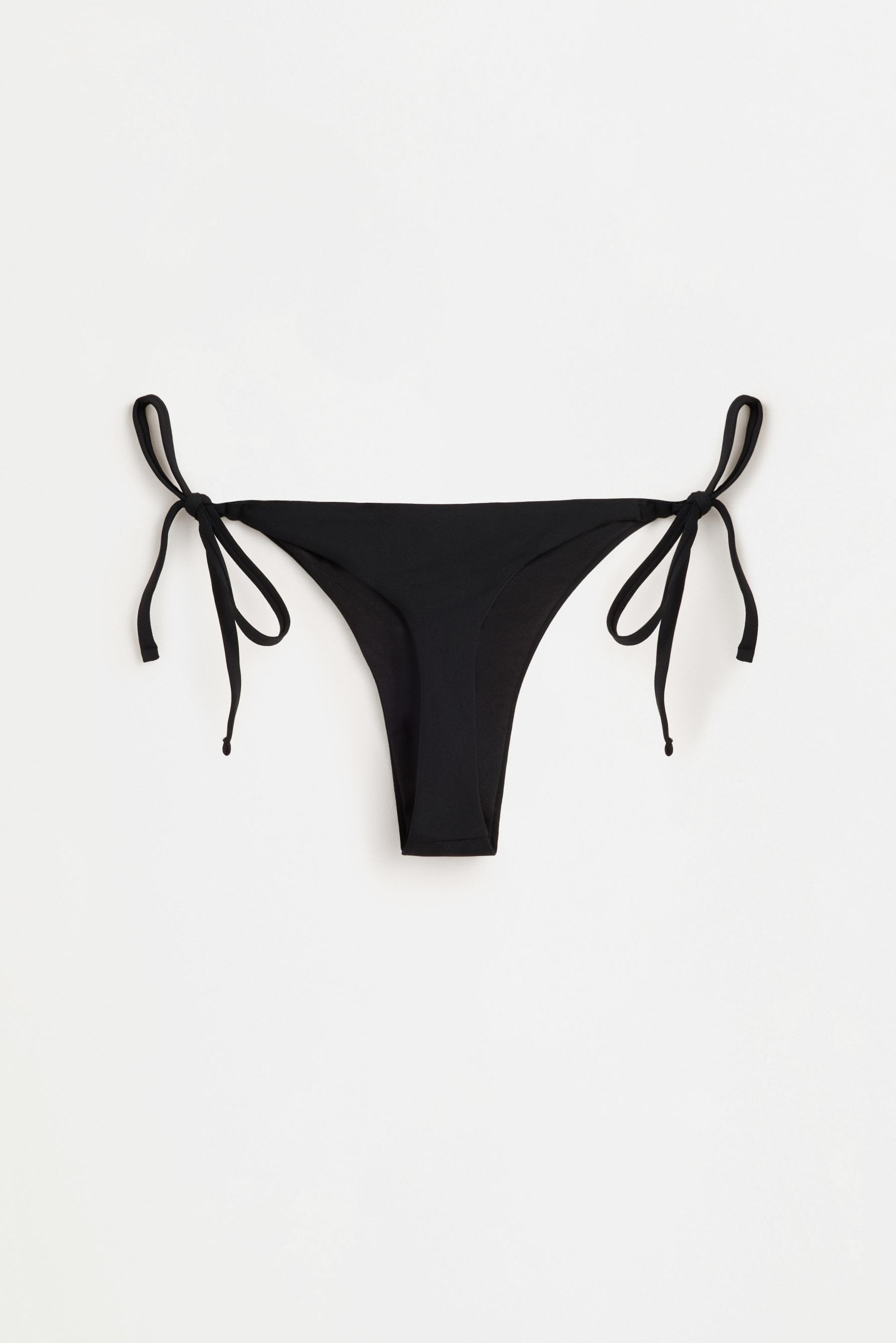 Bikini thong bottom — BLACK (alternate view)