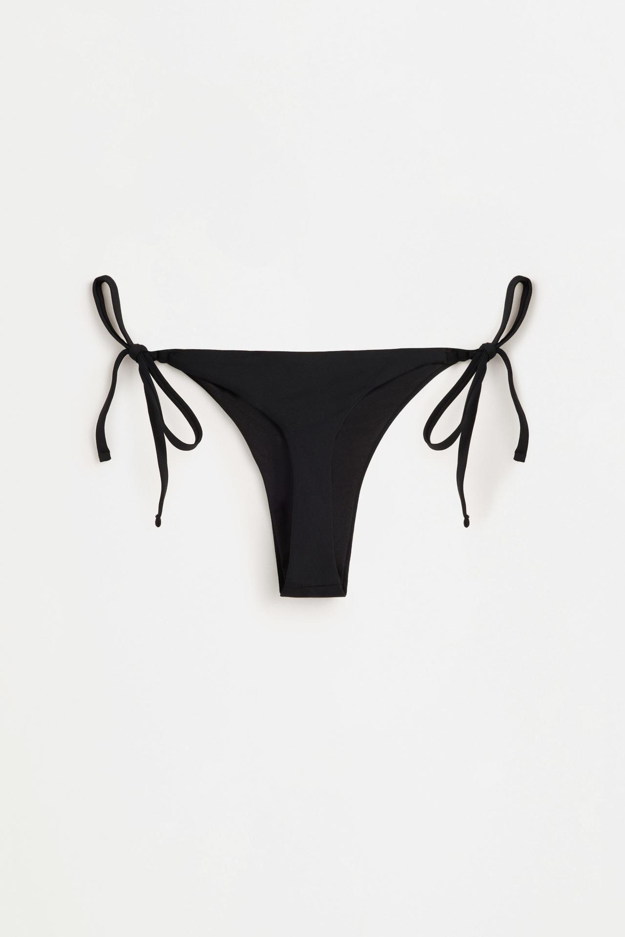 Bikini thong bottom — BLACK