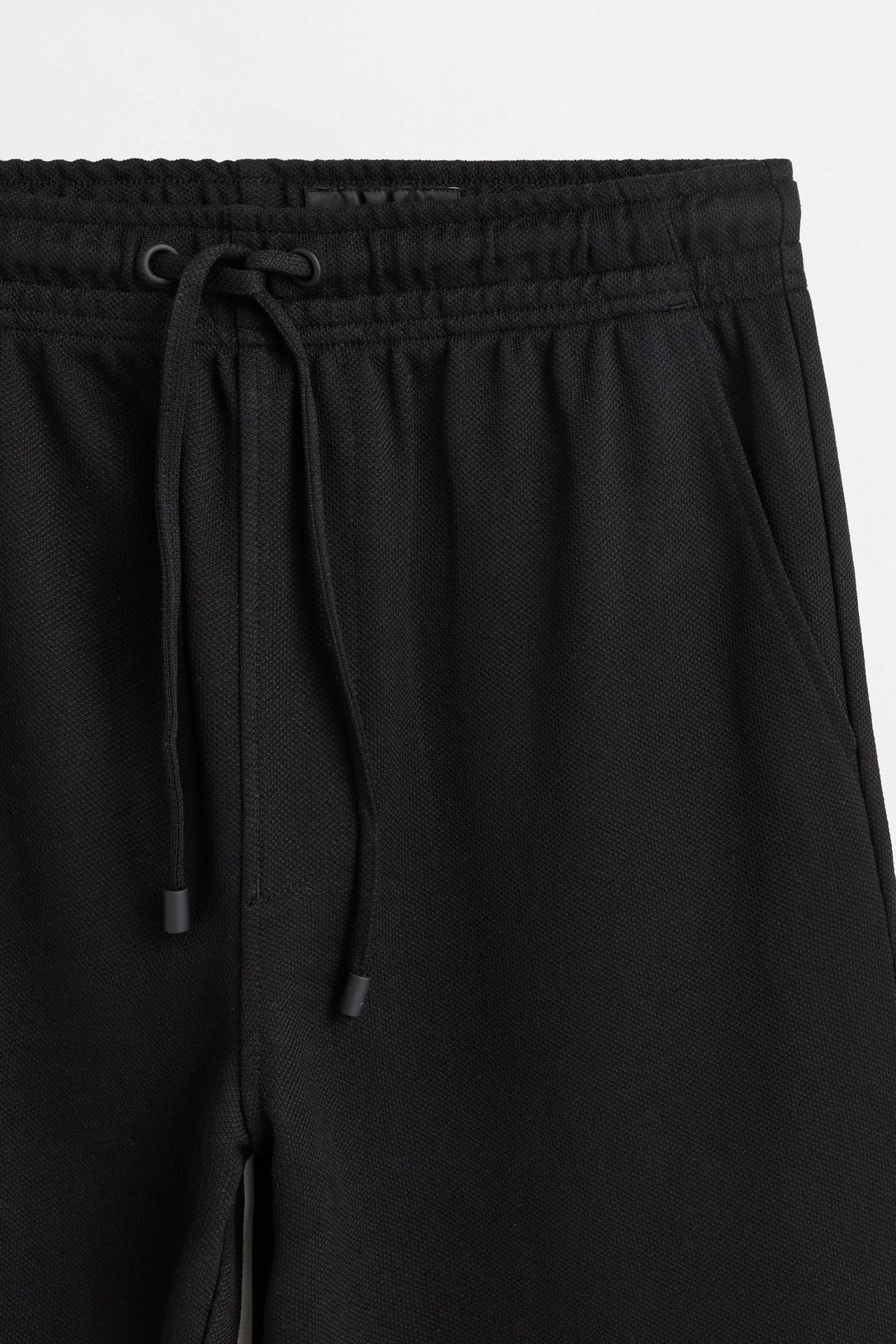Piqué joggers — BLACK