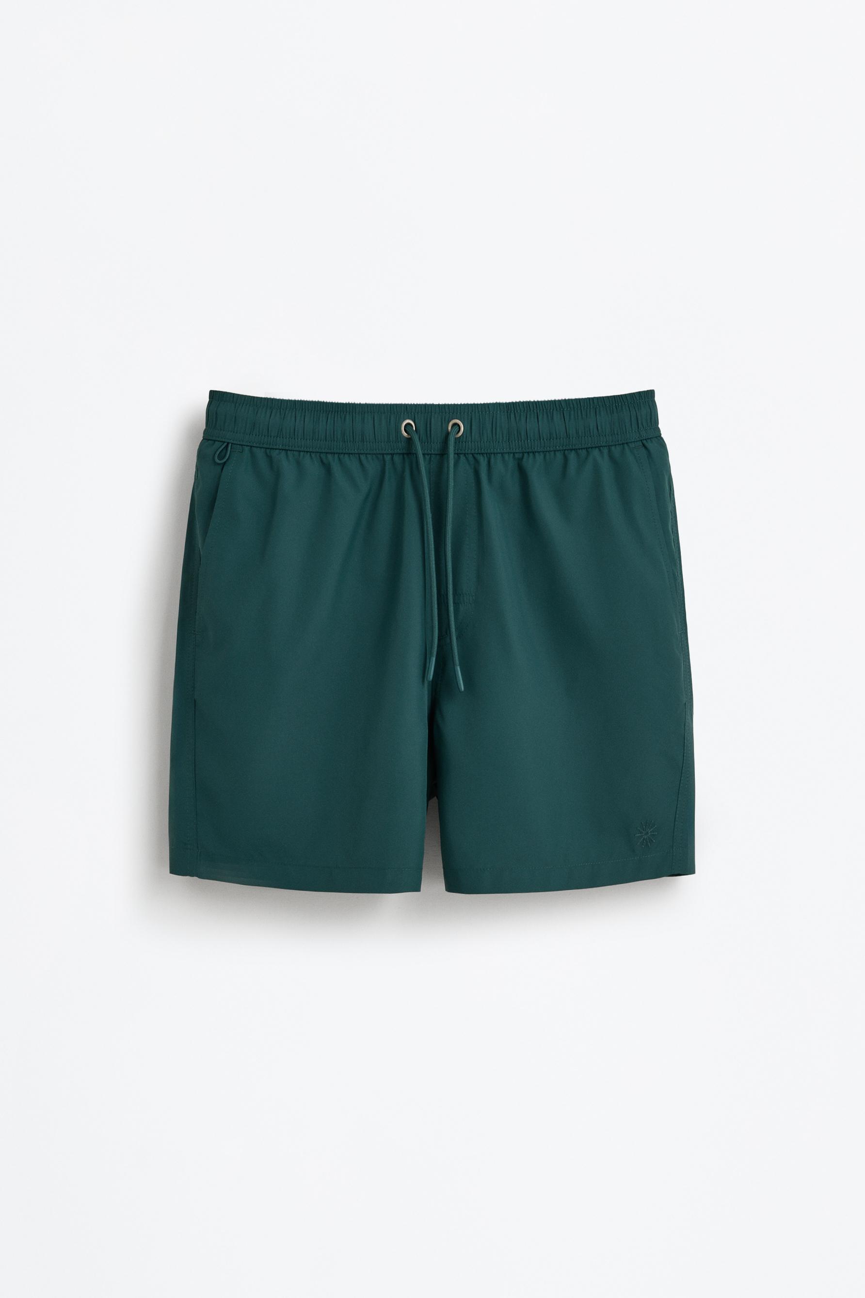 Basic regular fit swim shorts — EMERALD GREEN