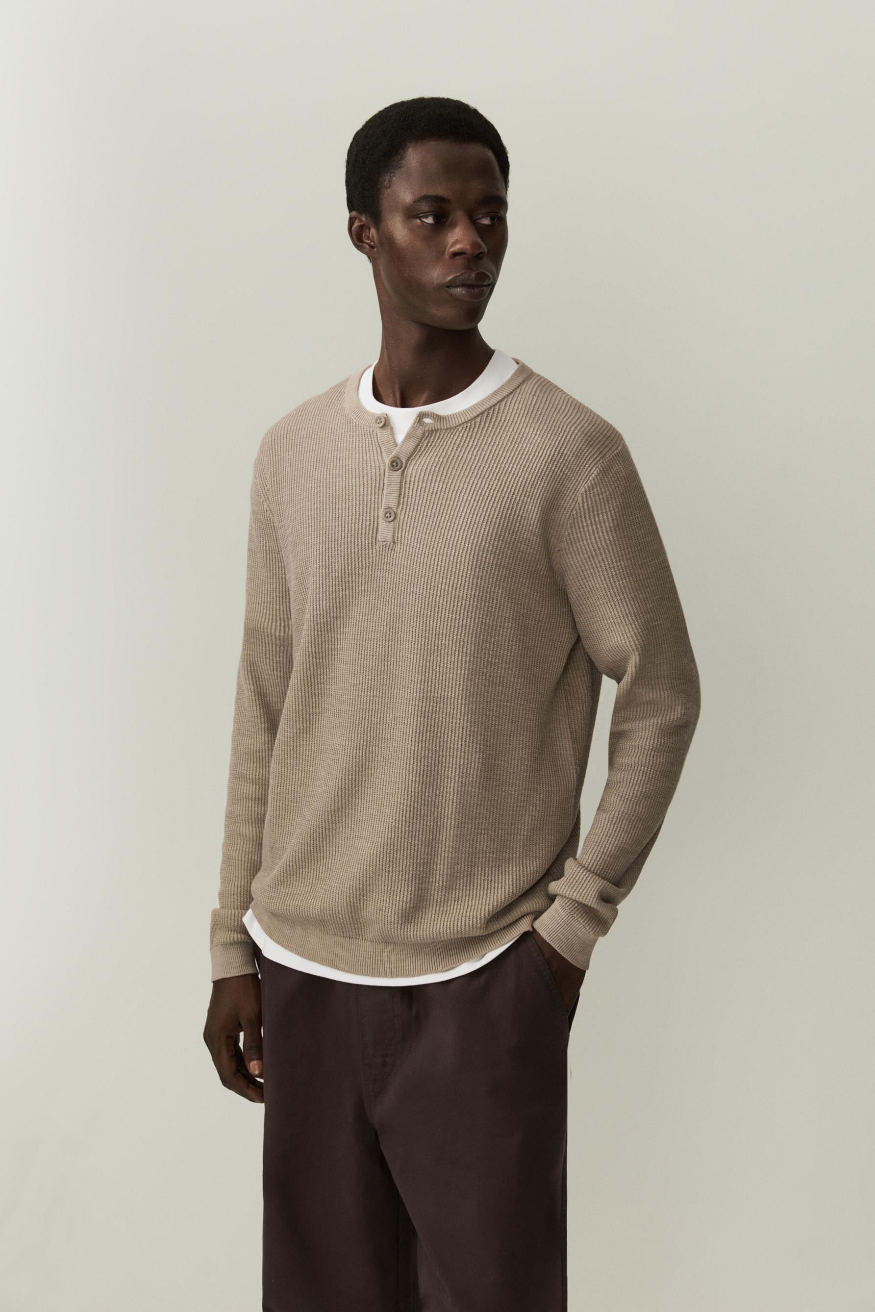 Camiseta punto cuello panadero