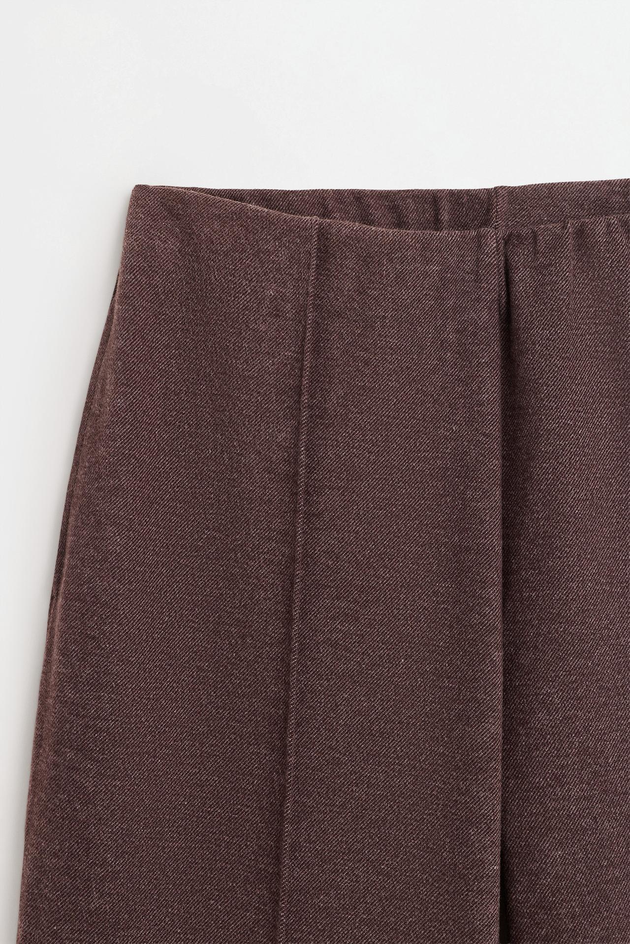 Pleated wide-leg trousers — CHOCOLATE