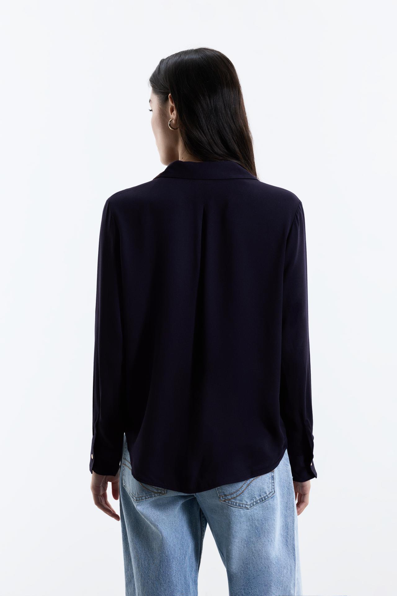 Basic Henley shirt — NAVY