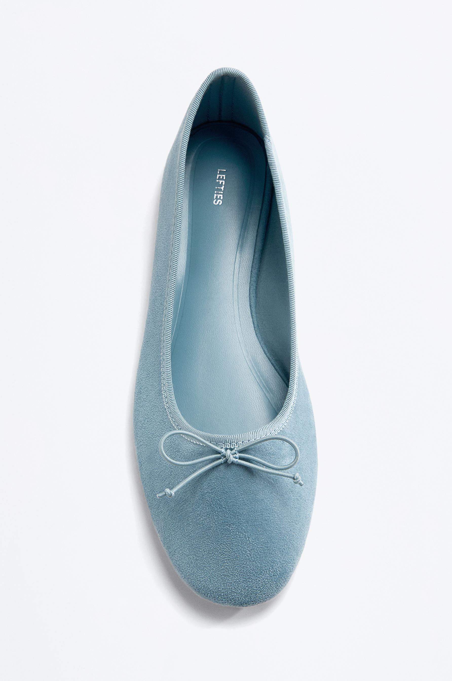 Bow ballet flat — BLUE