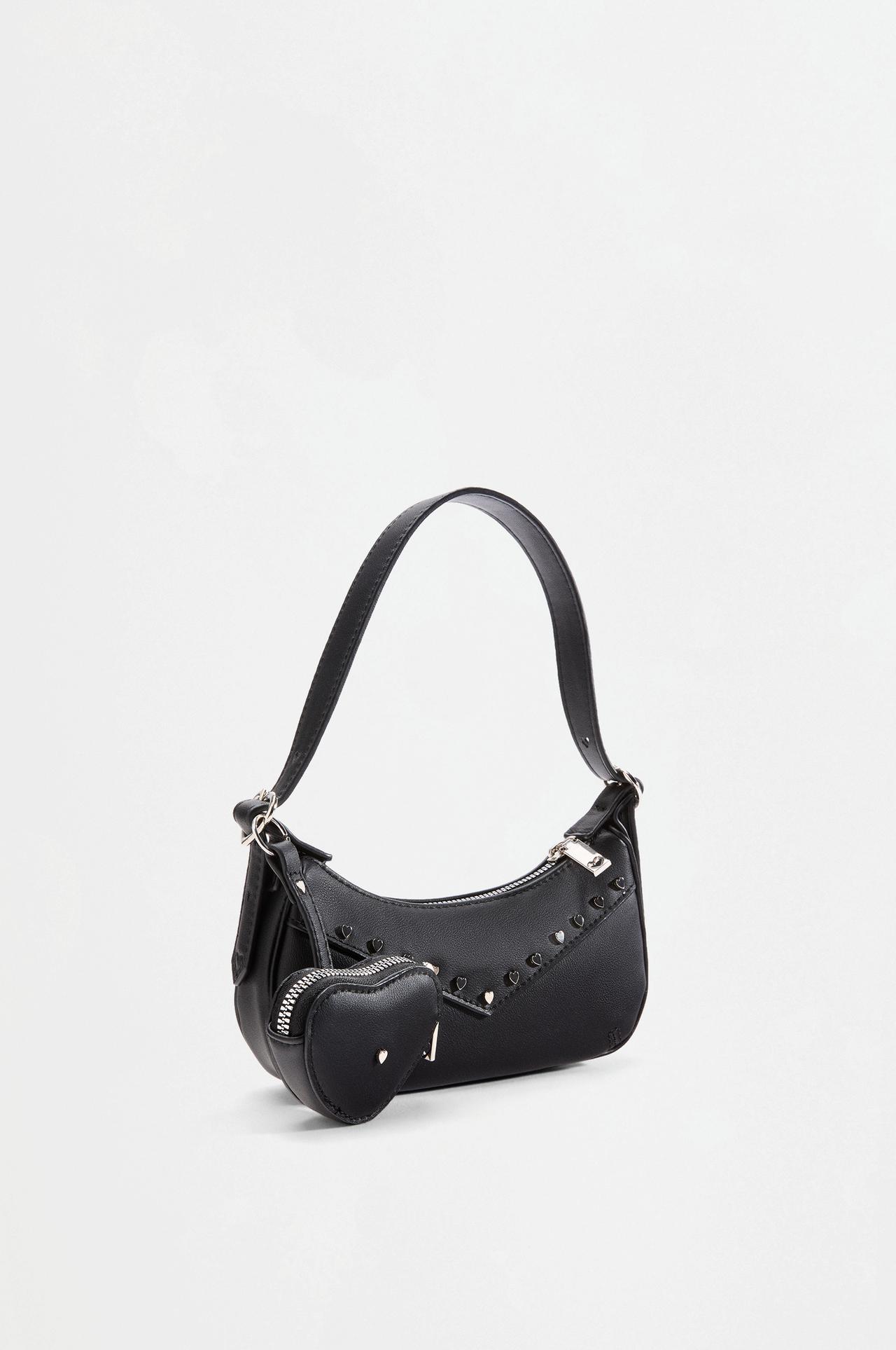 Studded shoulder bag — BLACK