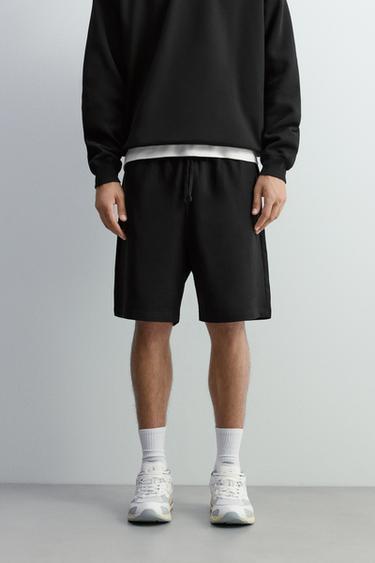 Basic tracksuit Bermuda shorts — BLACK 2