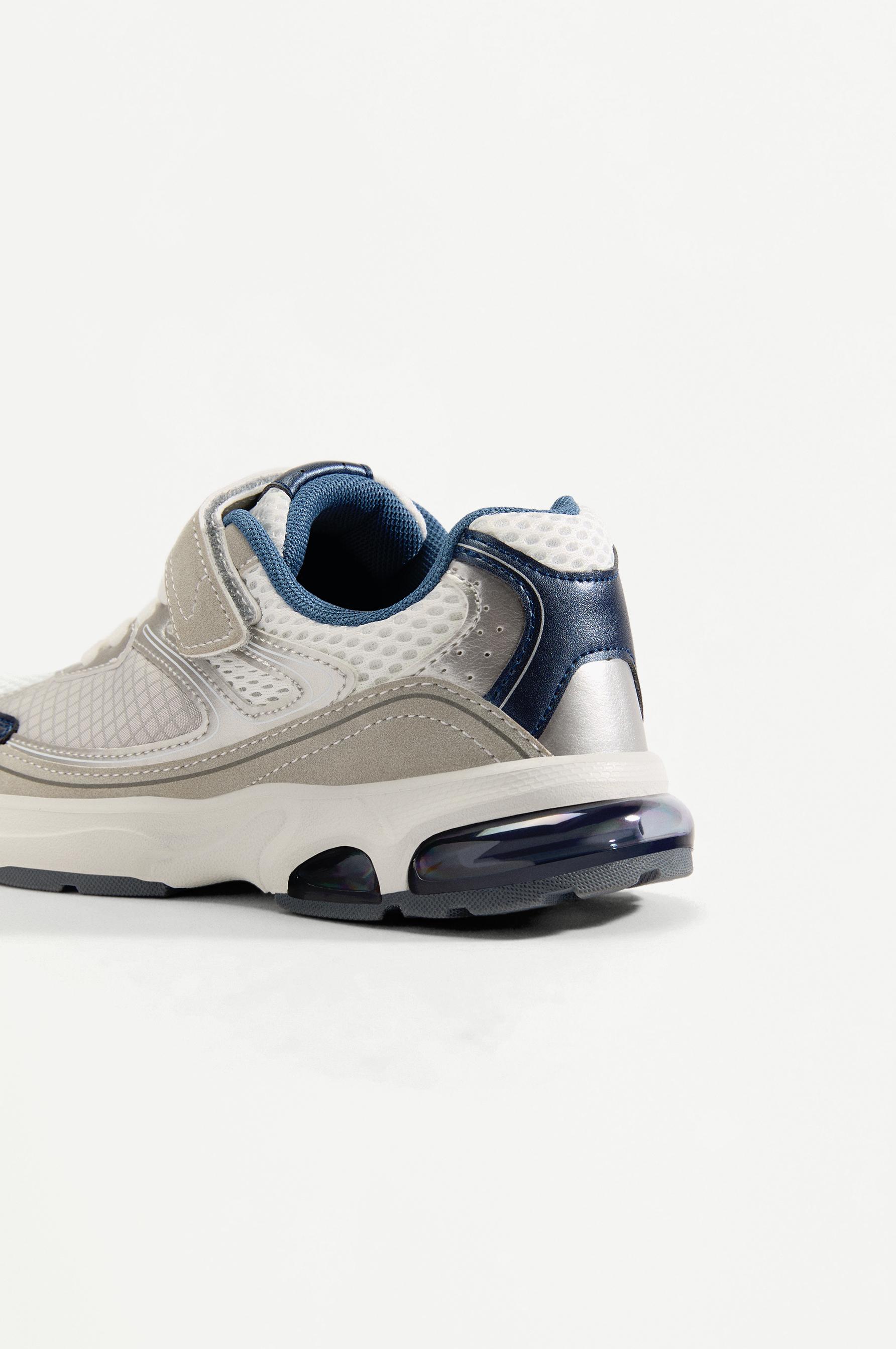 Mixed-material sneakers — WHITE