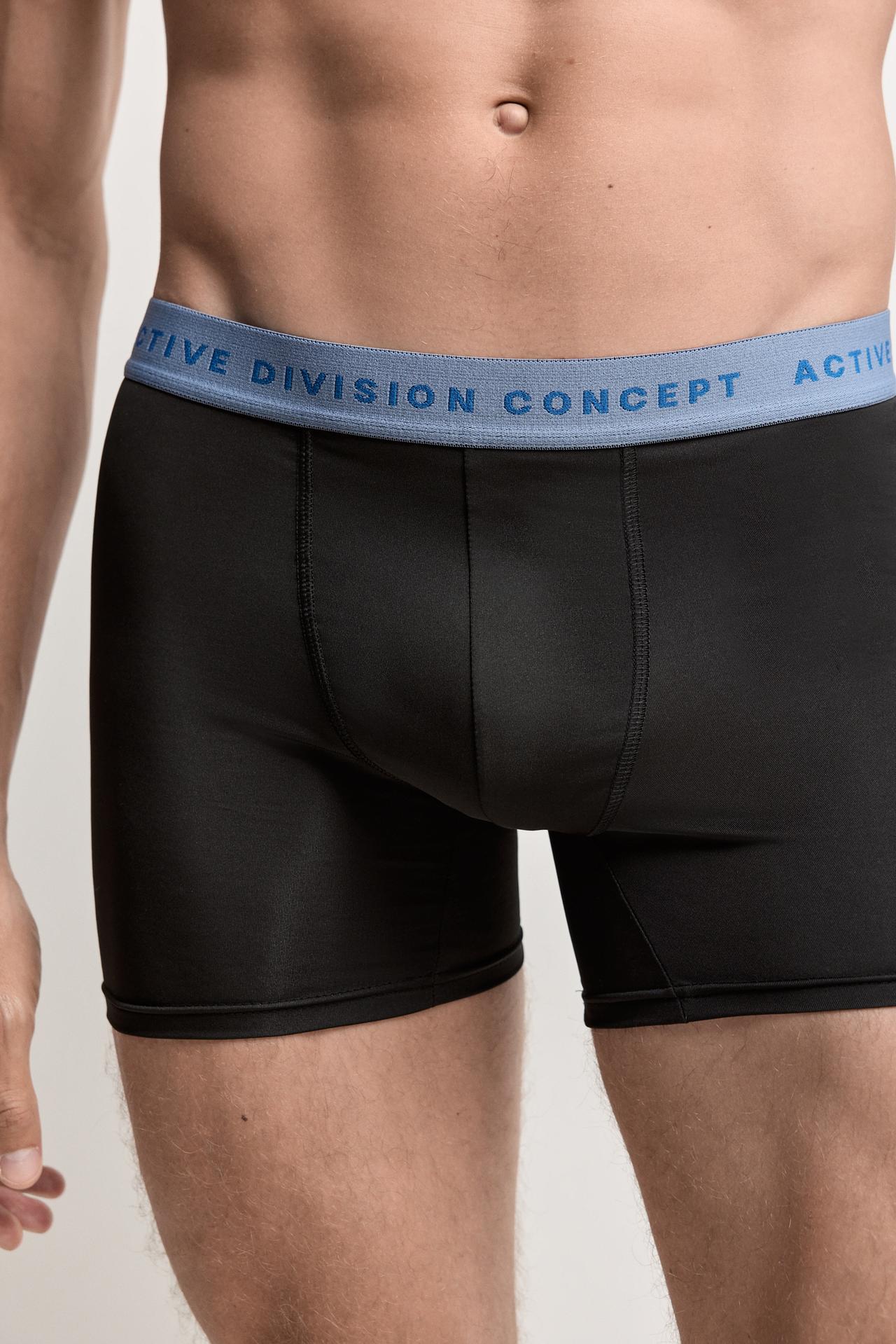 Athletic Long Boxers 3-Pack — BLACK/SILVER
