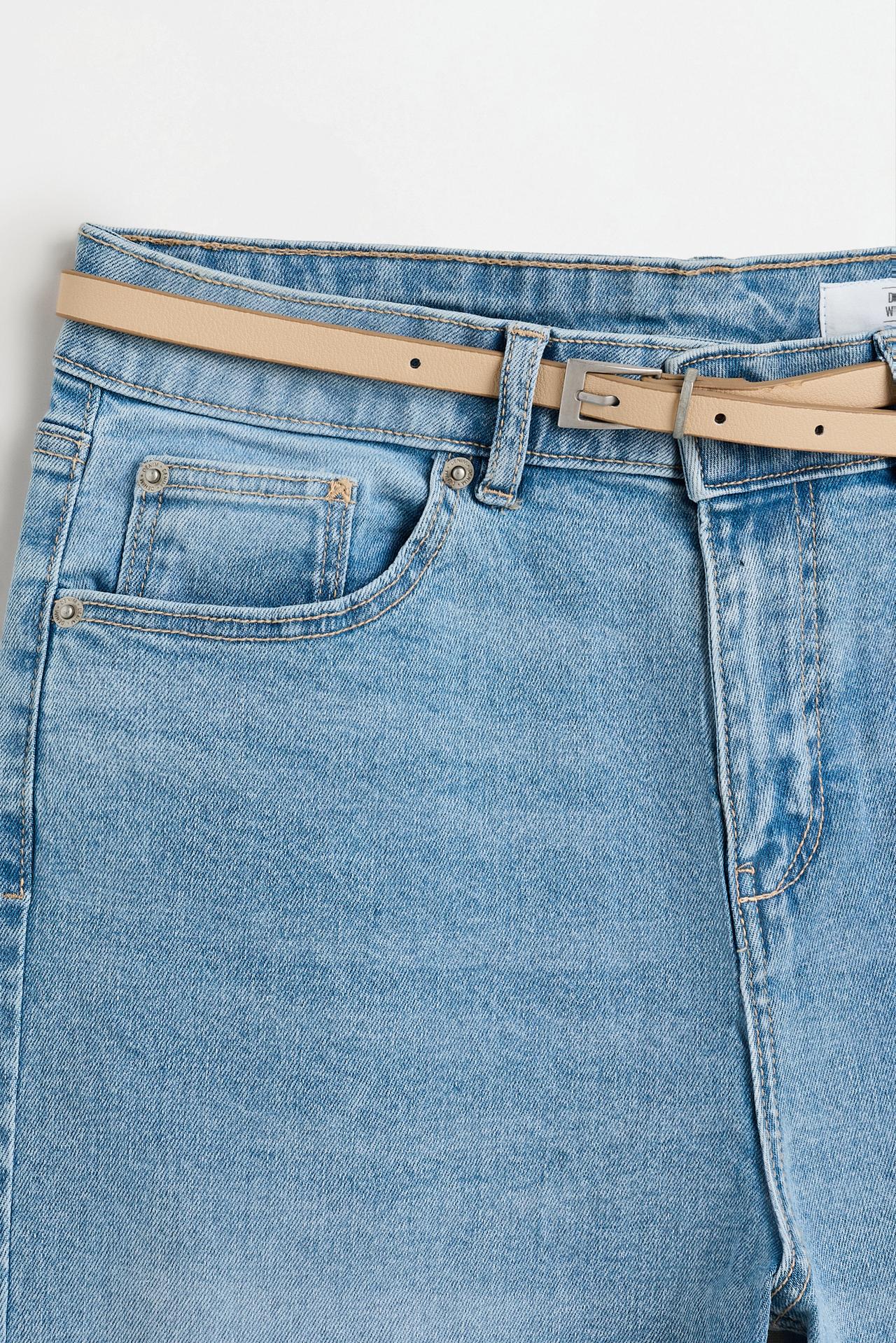 Mini bell bottom jeans — SKY BLUE MARL