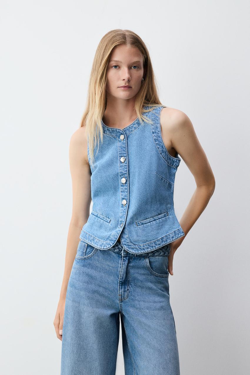 Colete denim Jeans ROUPA Mulher Lefties Portugal