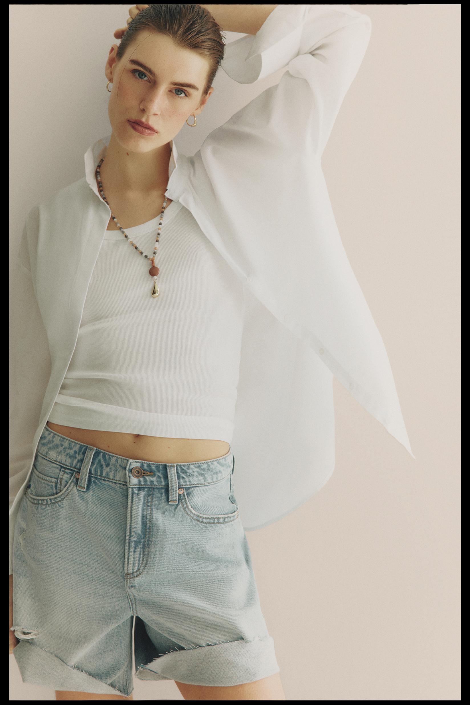 Basic poplin shirt — WHITE