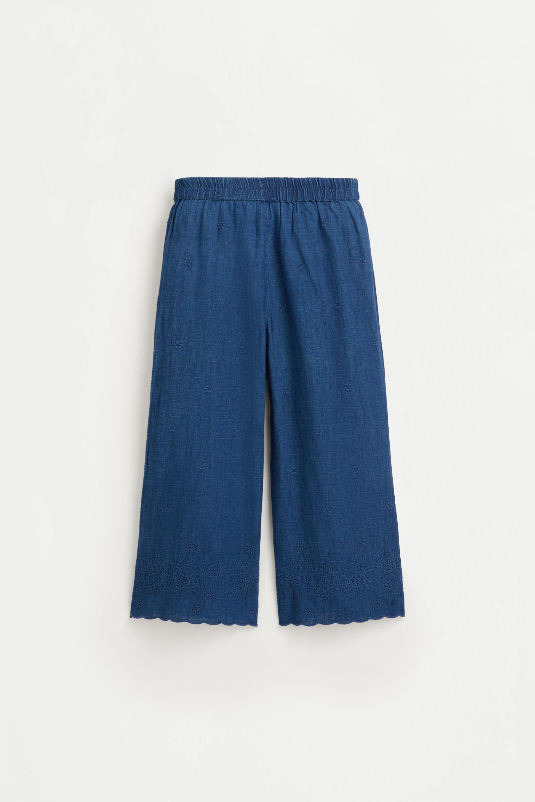Embroidered lightweight jeans — MEDIUM BLUE