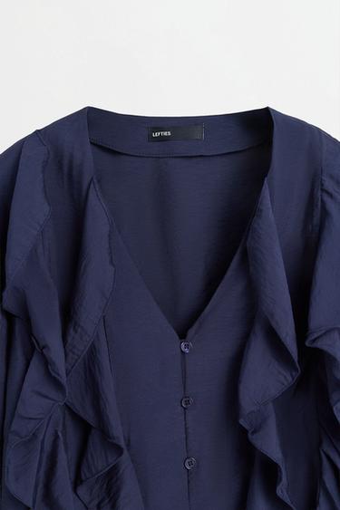 Ruffled Shirt — NAVY 7