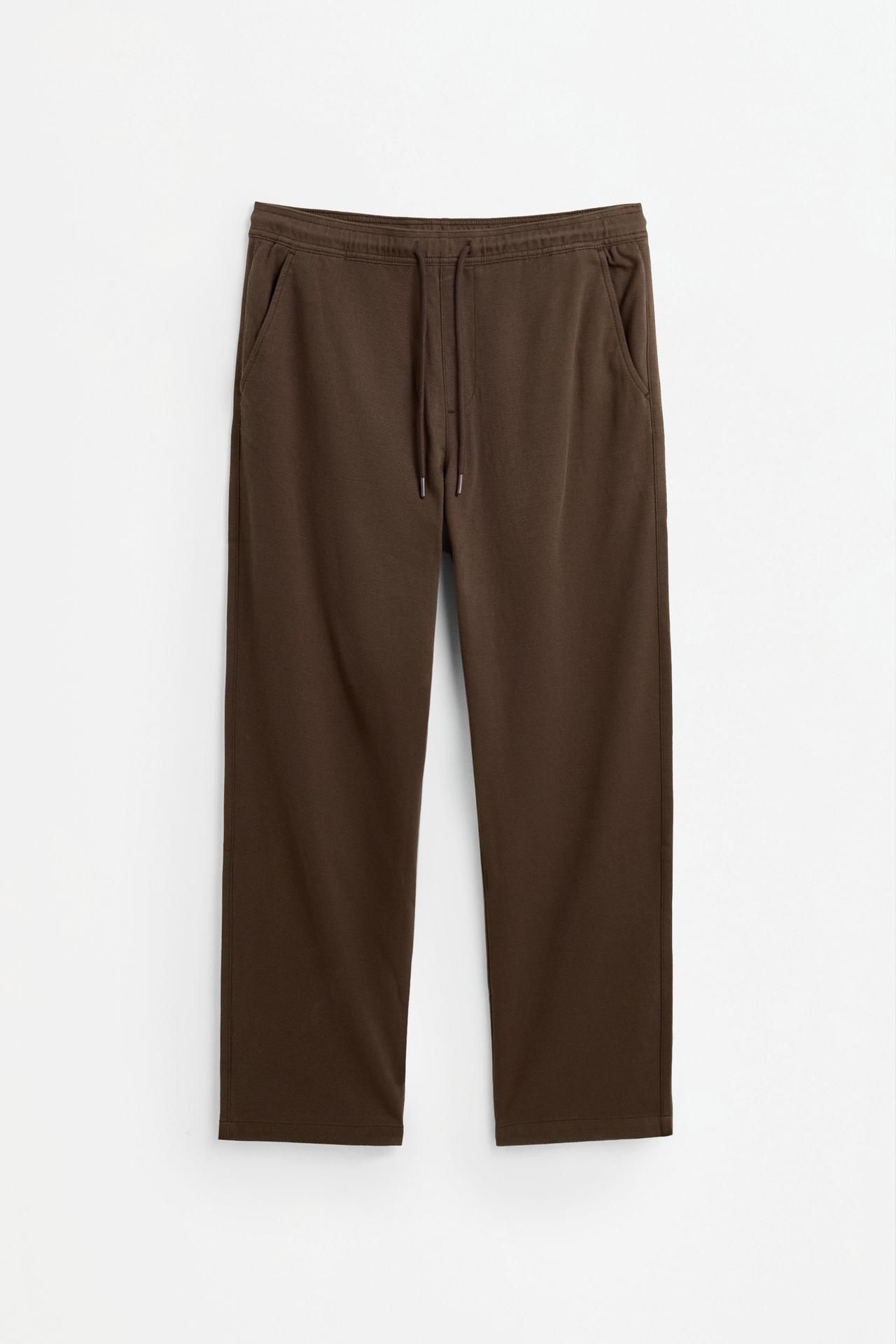Wide-leg jogger trousers — CHOCOLATE