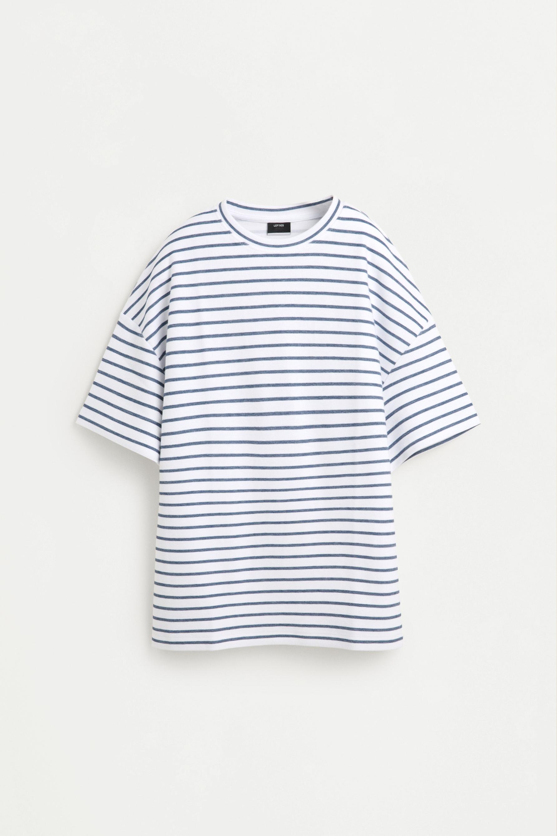 Striped label T-shirt — OFF WHITE