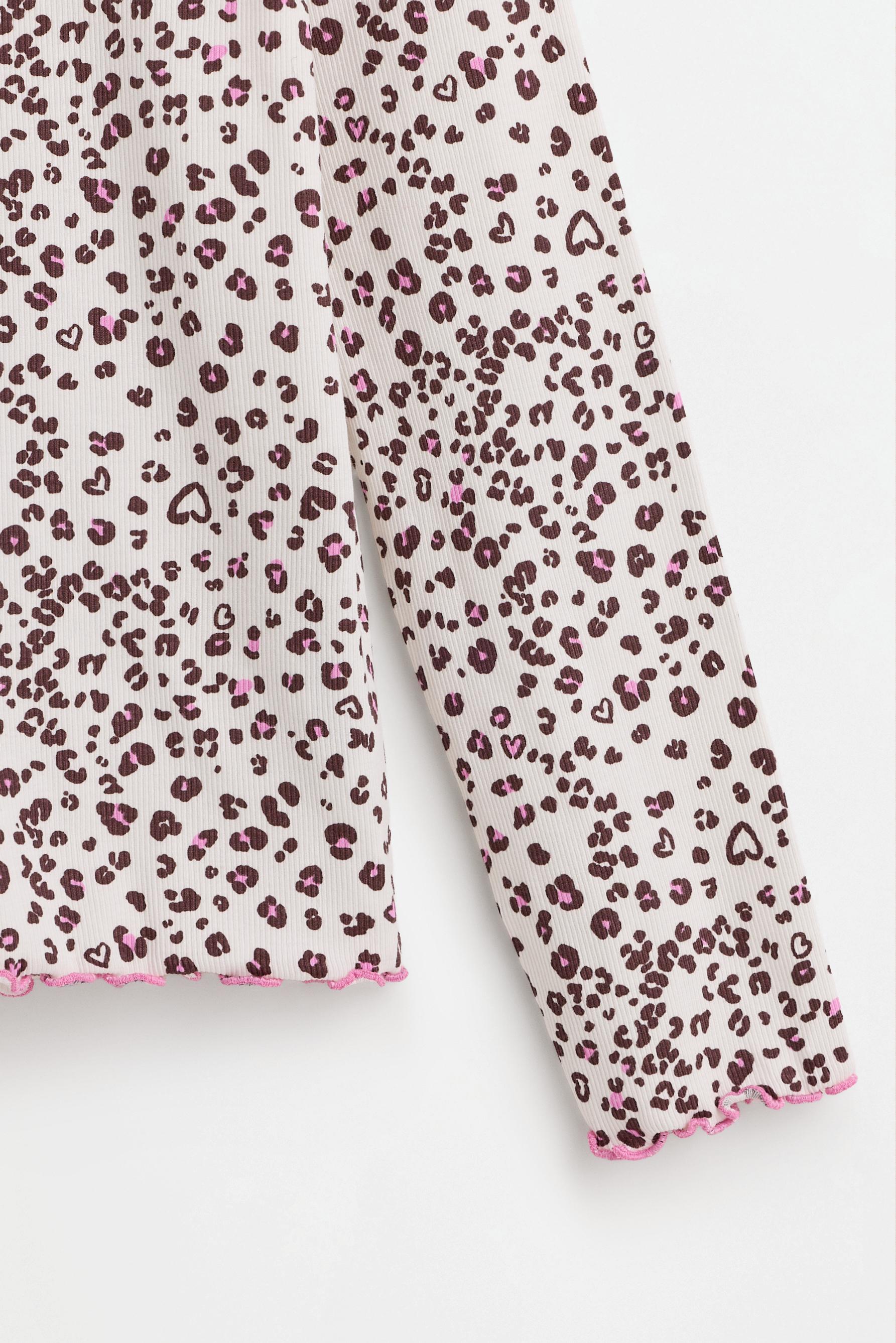 Ribbed animal print pyjamas — LEOPARD PRINT