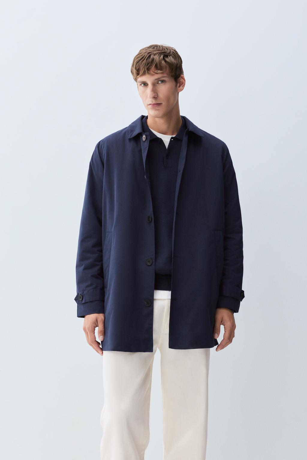 Padded trench coat