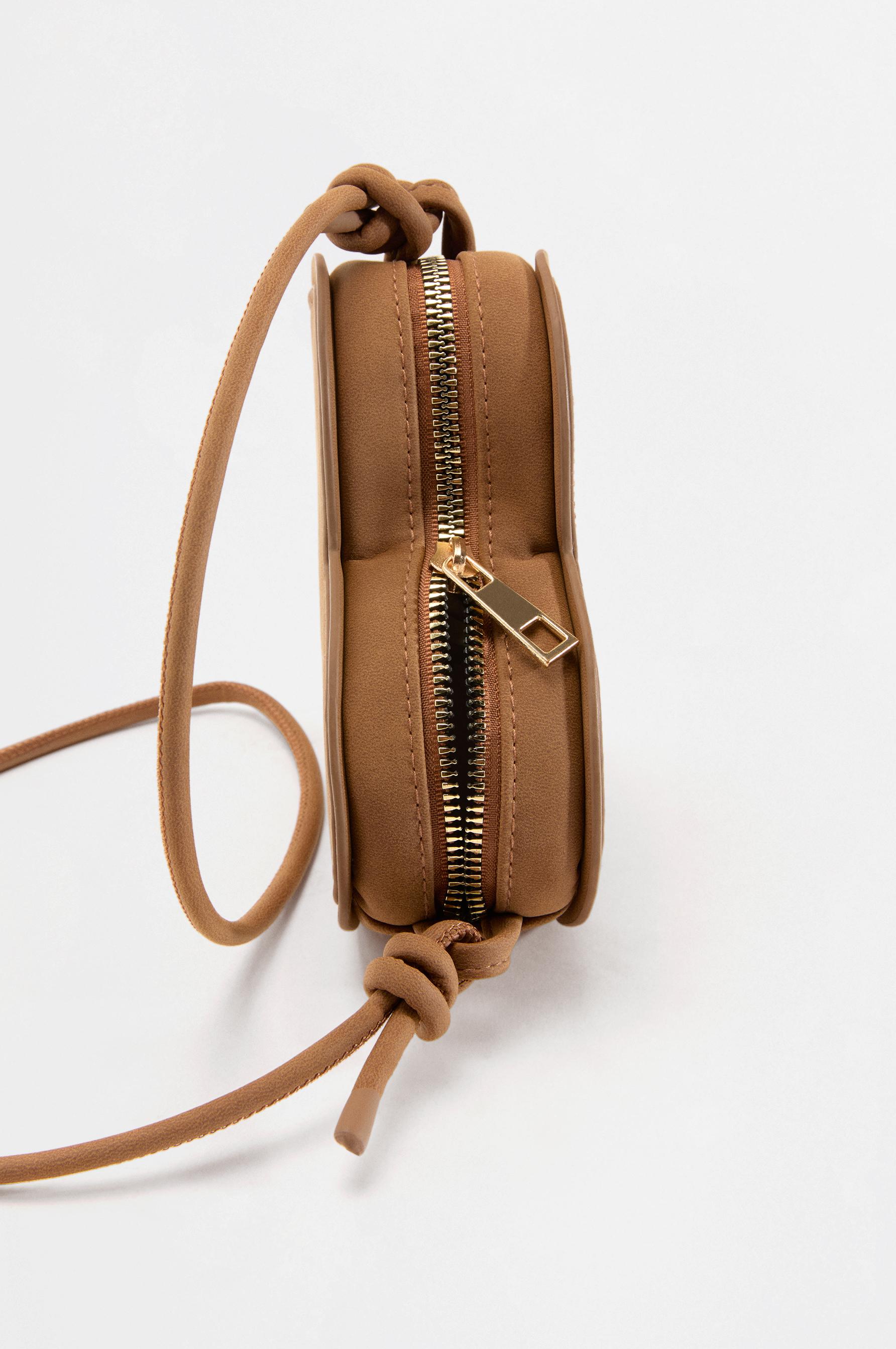 Embroidered floral heart crossbody bag — LEATHER