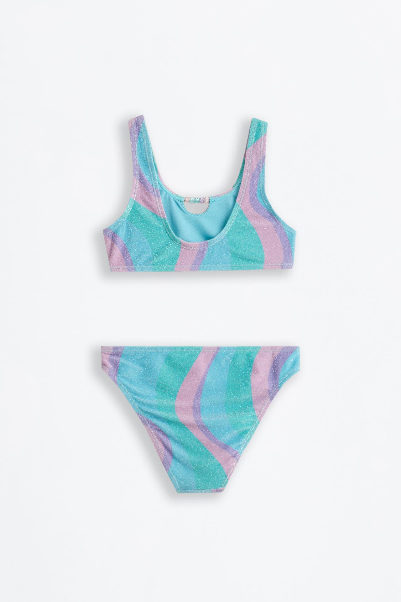Beaded shiny bikini — BLUE TONES