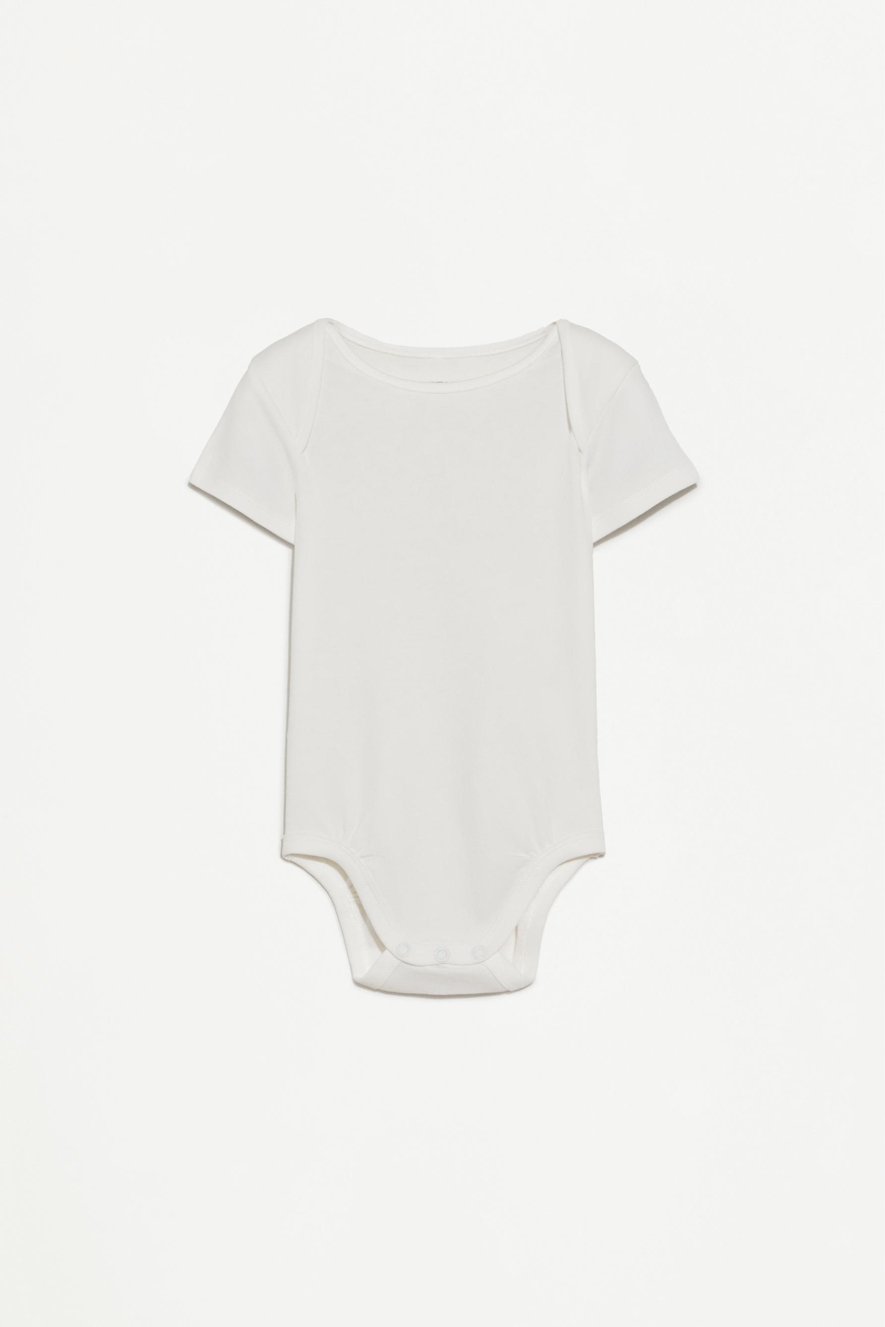 Plain bodysuits (Pack 4) — WHITE