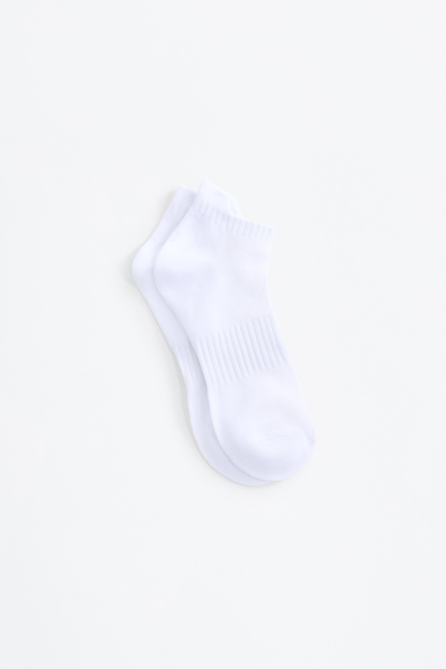 Sports ankle socks (5-pack) — WHITE