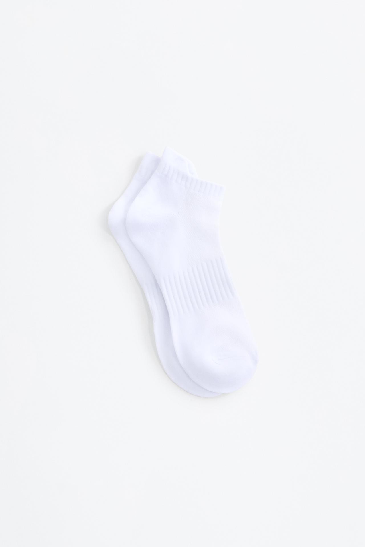 Sports ankle socks (5-pack) — WHITE