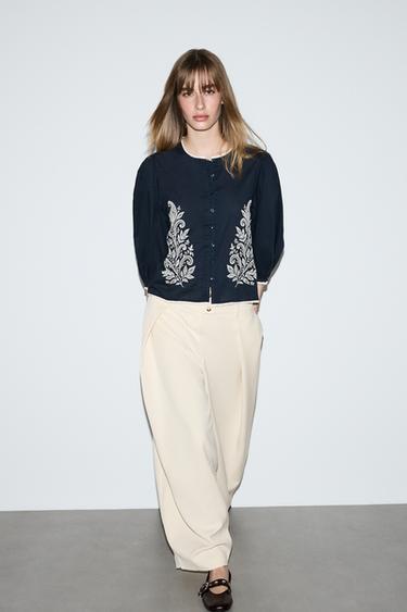 Embroidered shirt — NAVY 5