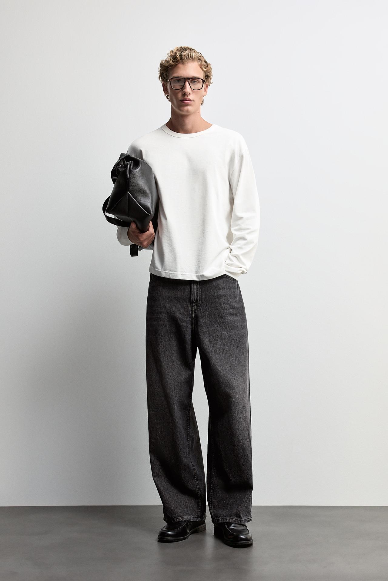Medium-weight jersey long sleeve T-shirt — OFF WHITE