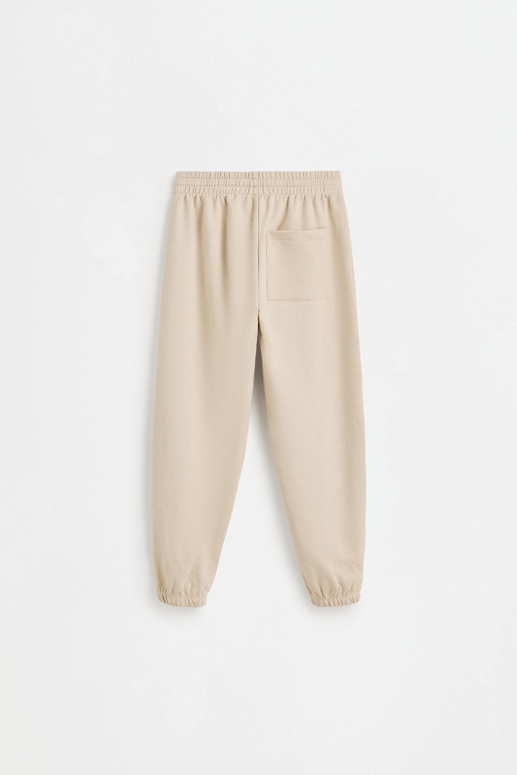 Solid plush trousers — GREY