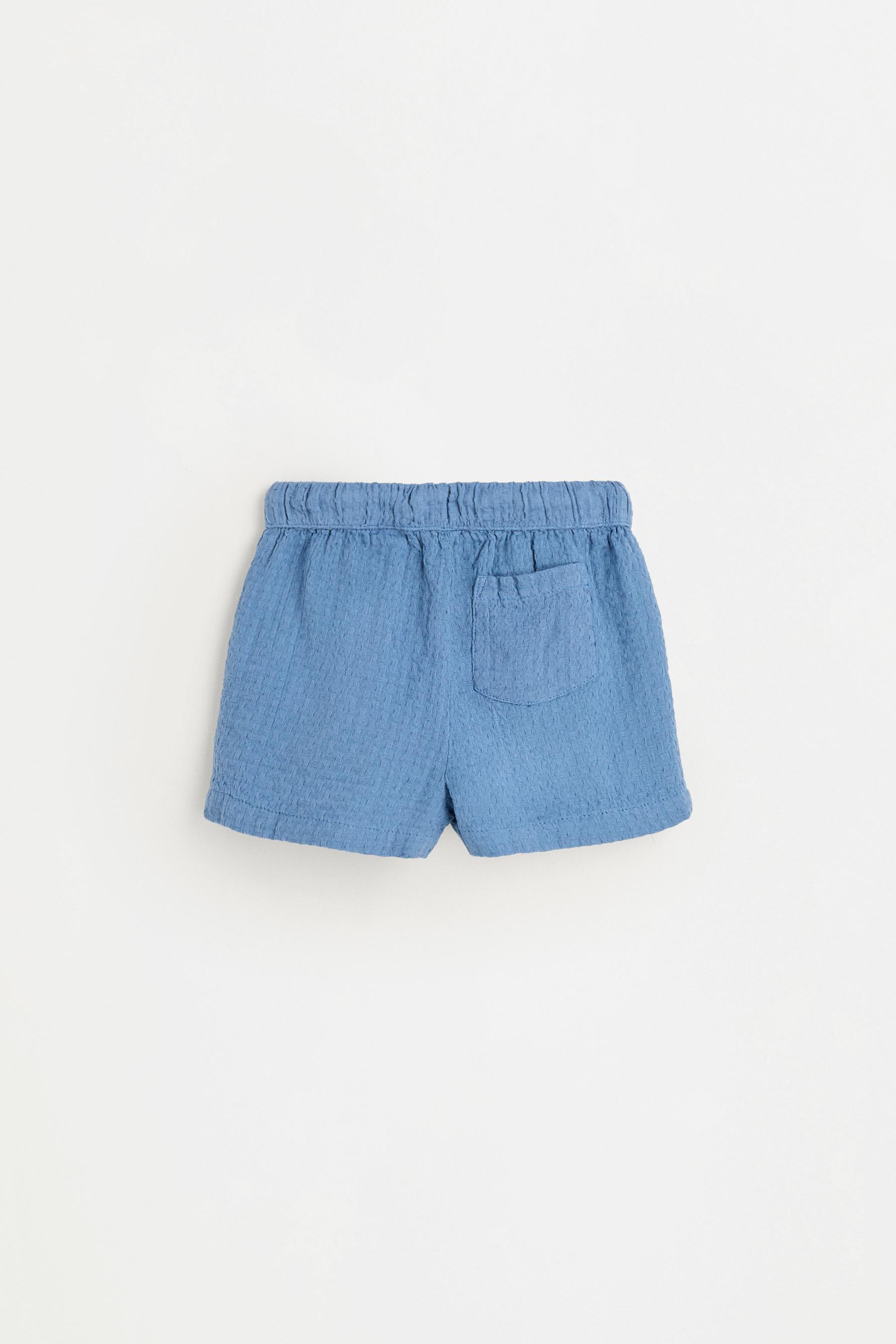 Dobby shirt and Bermuda shorts set — BLUE