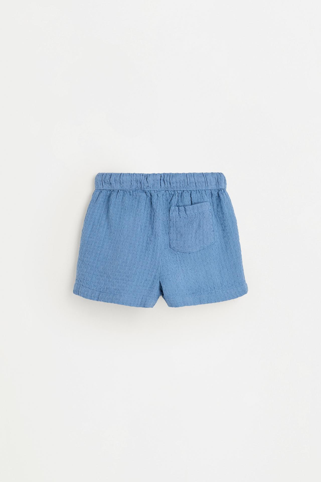 Dobby shirt and Bermuda shorts set — BLUE