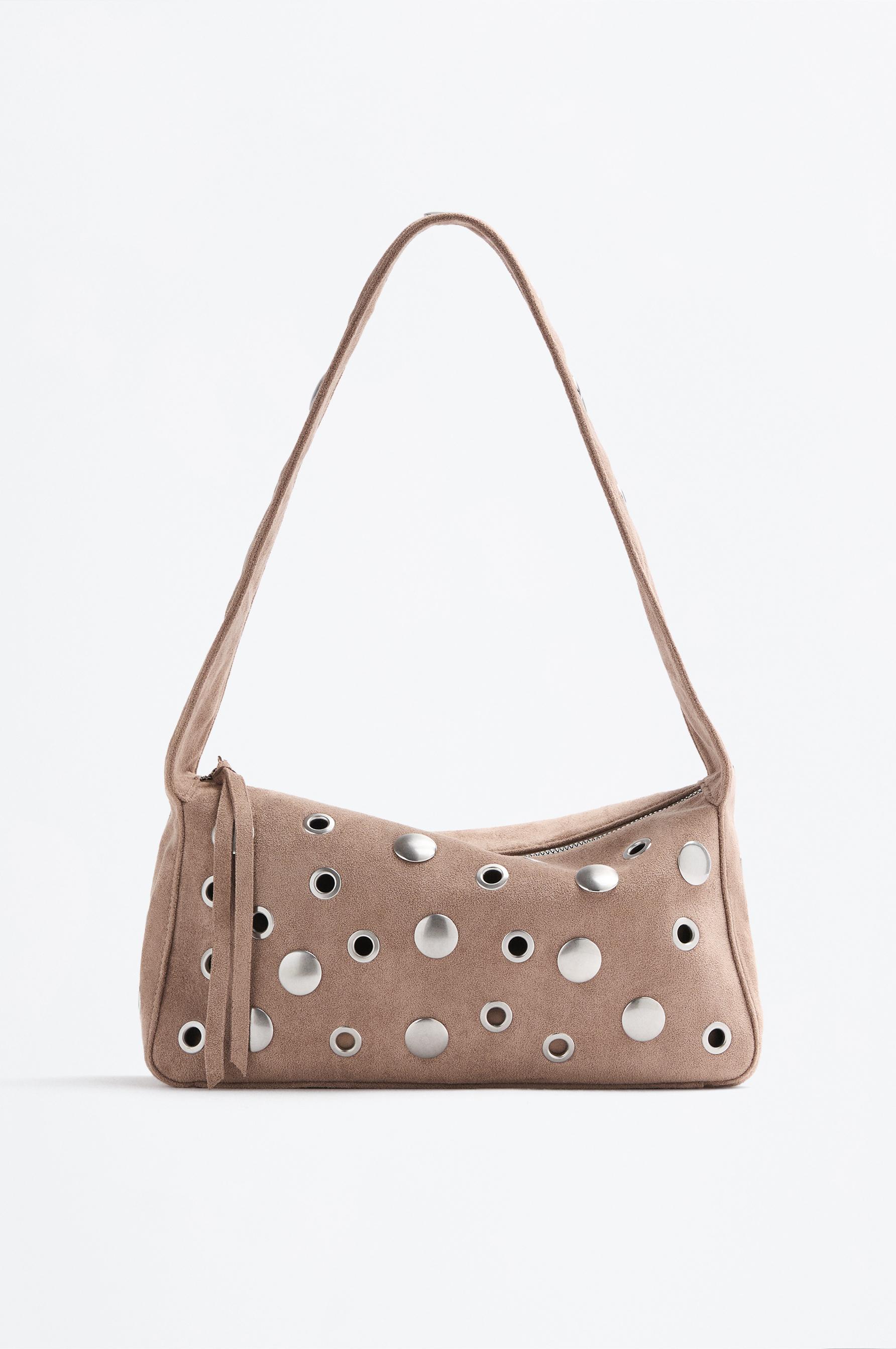 Bolso de hombro tachas efecto ante