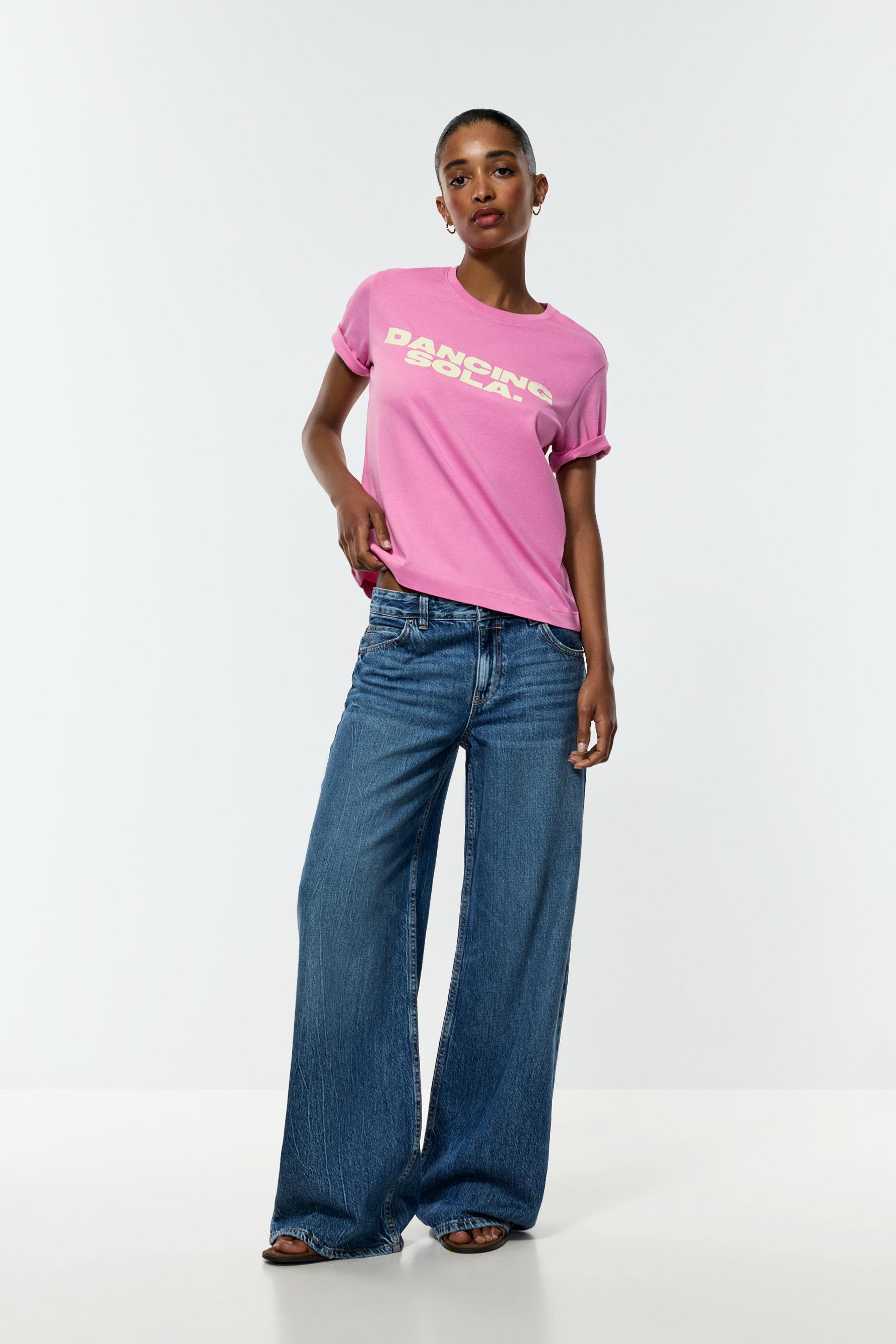 Printed T-shirt — FUCHSIA