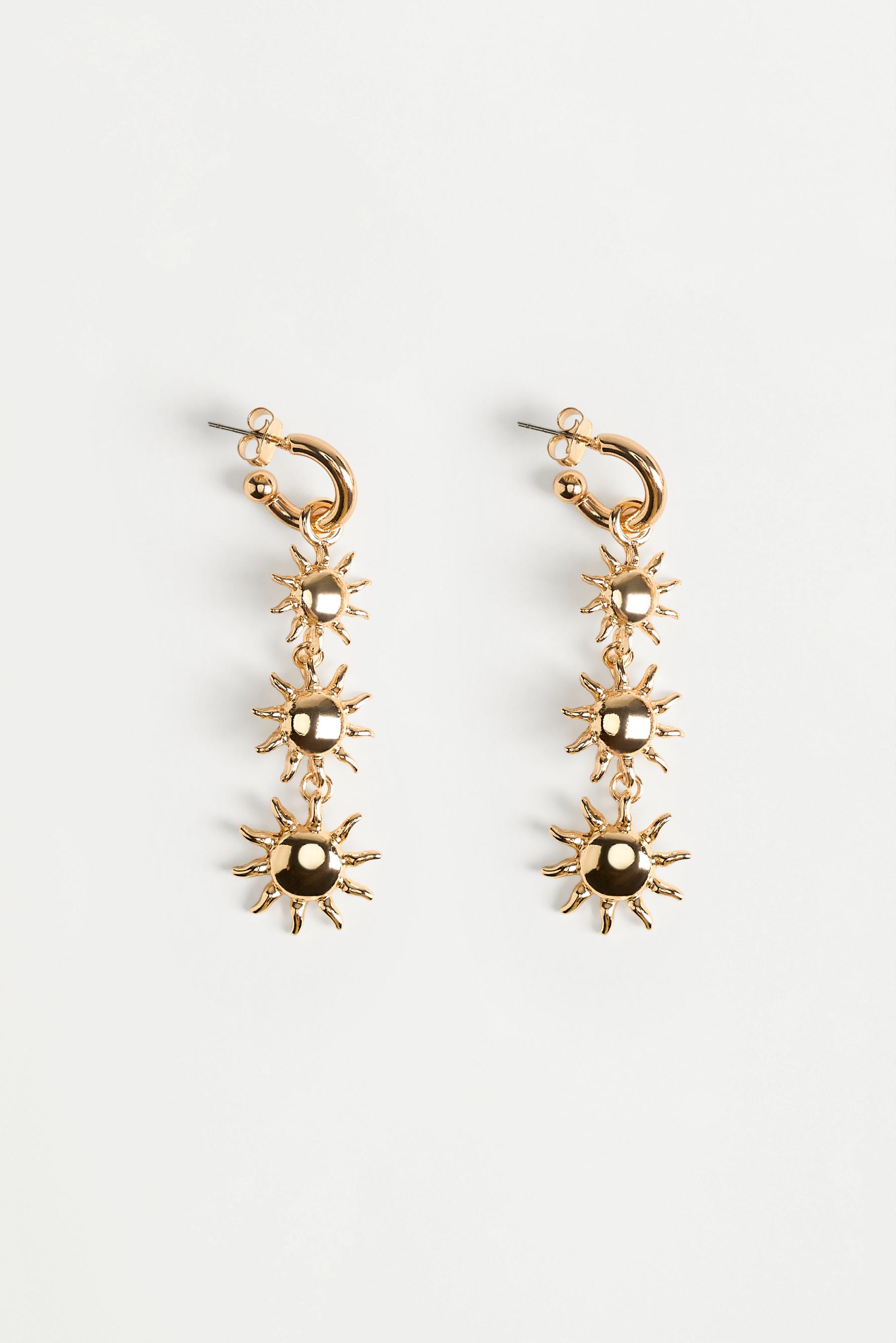 Sun dangle earrings — GOLD