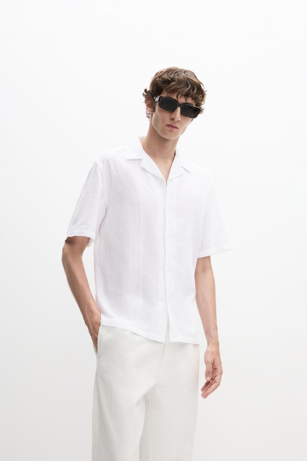 Top with Swiss embroidery
