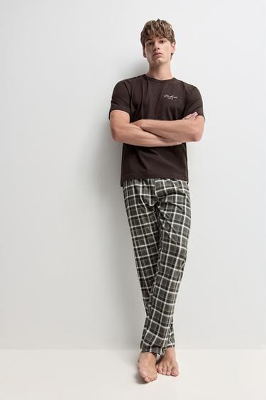Long Printed Pajamas — DARK BROWN 5
